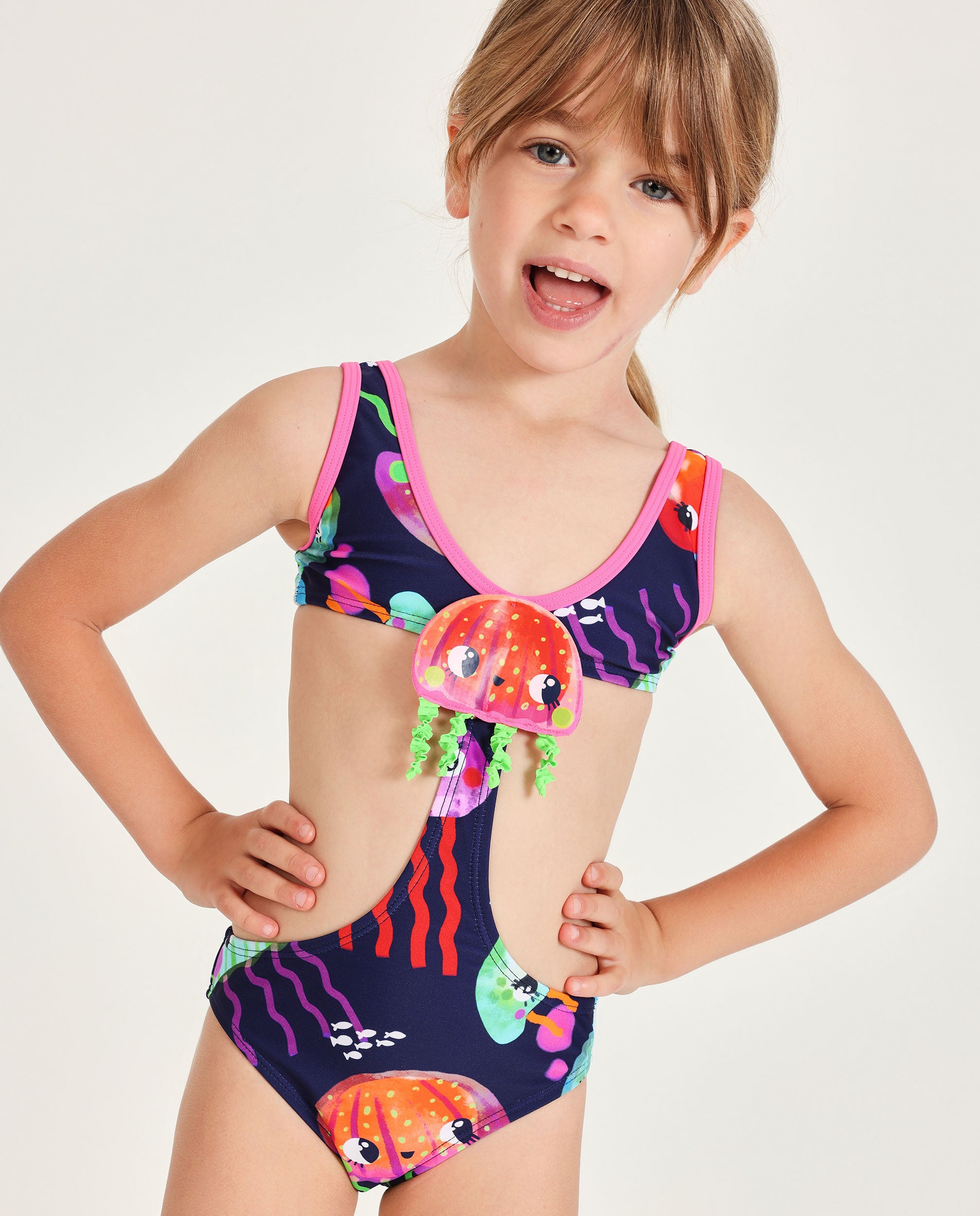 Bañador de niña de punto y apliques de medusas - Tuc tuc - Marino Marino-2