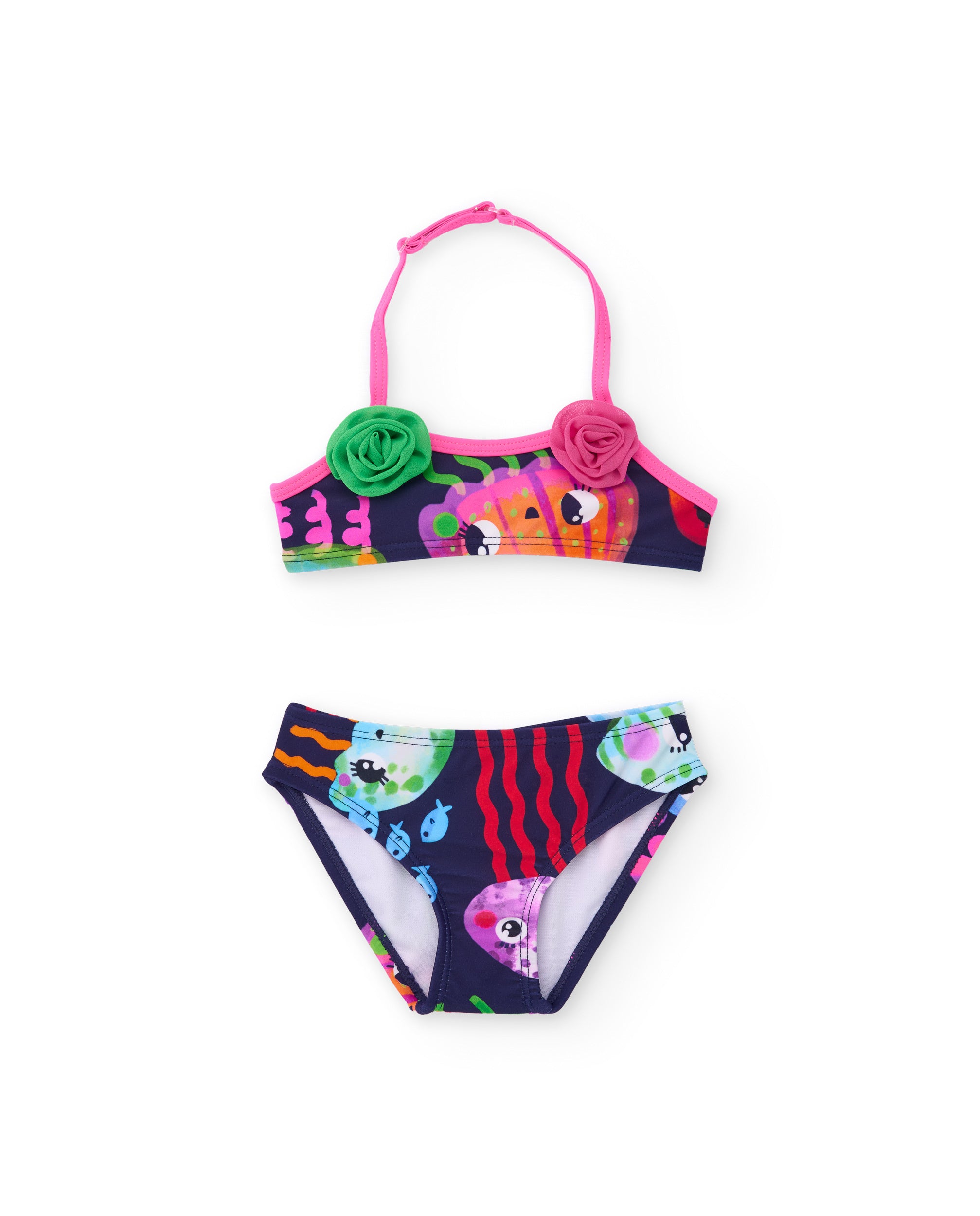 Imagen 3 de Bikini de niña de punto y flores aplicadas - Tuc tuc - Marino Marino