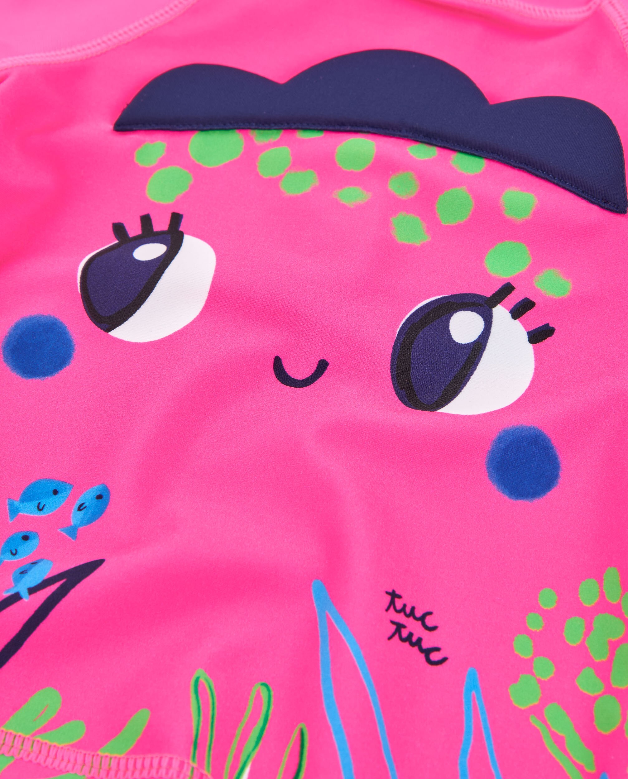 Camiseta baño de niña de punto y de secado rápido - Tuc tuc - Fucsia Fucsia-2