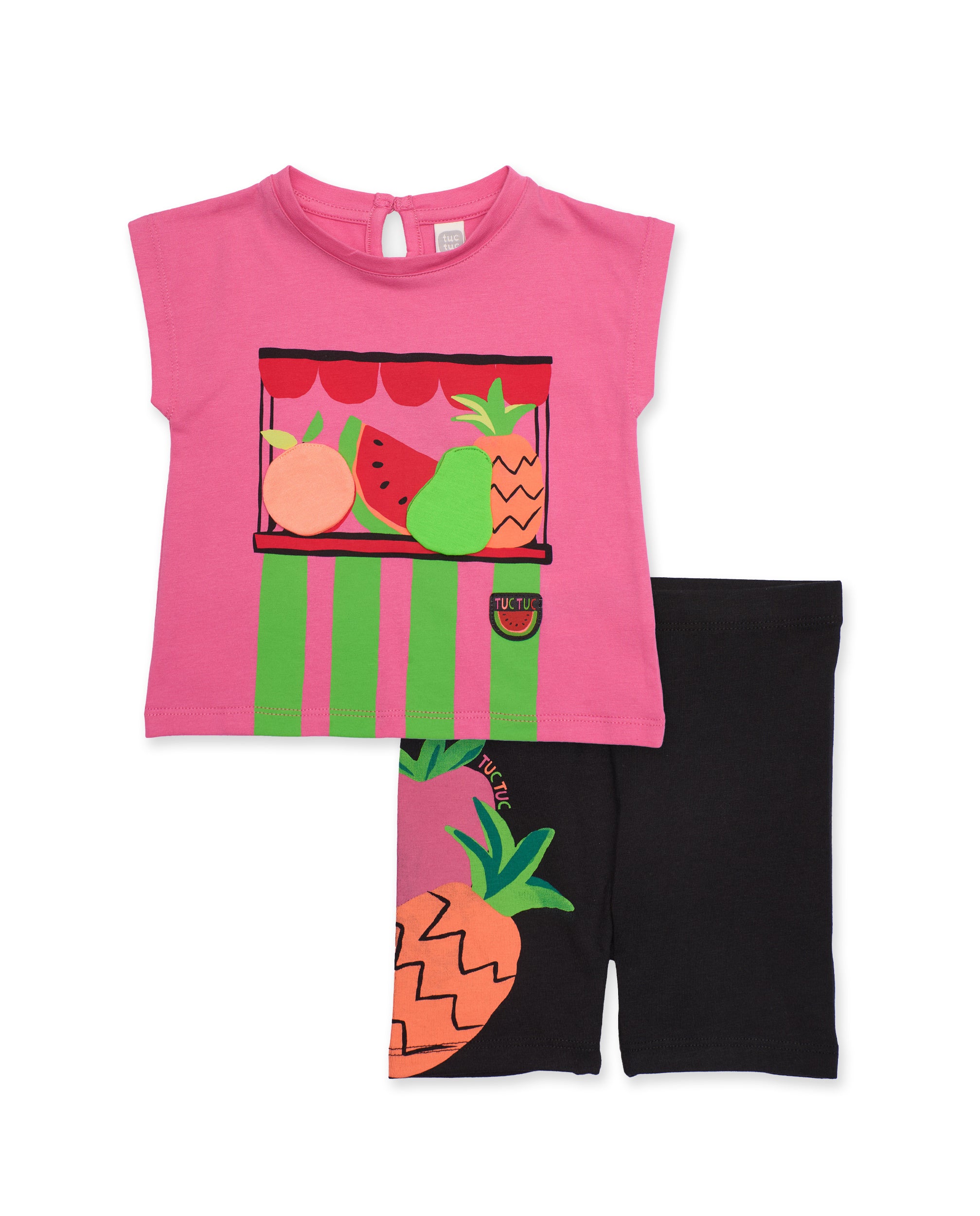 Imagen 3 de Conjunto de niña de punto con estampado frontal - Tuc tuc - Rosa Rosa