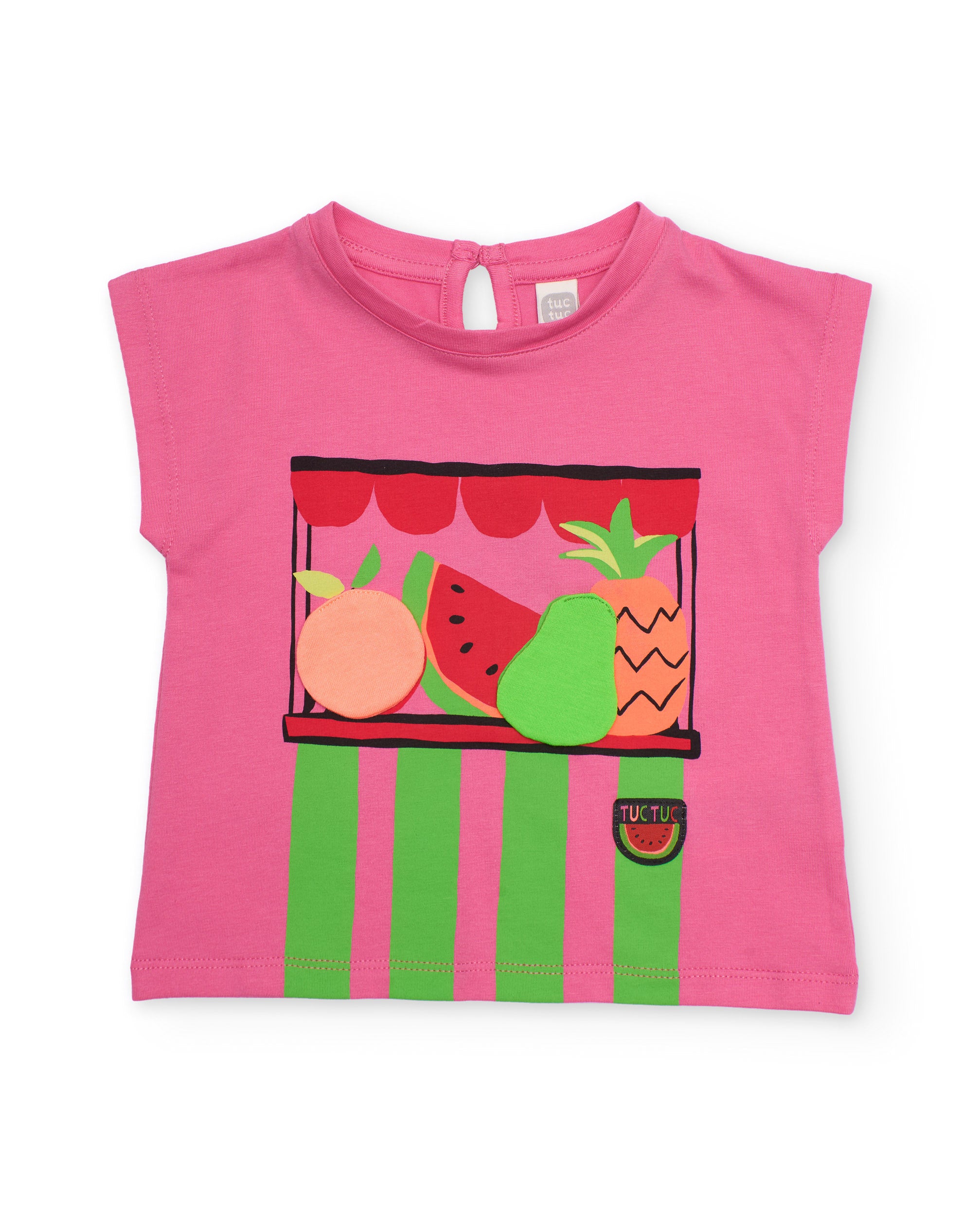 Imagen 2 de Conjunto de niña de punto con estampado frontal - Tuc tuc - Rosa Rosa