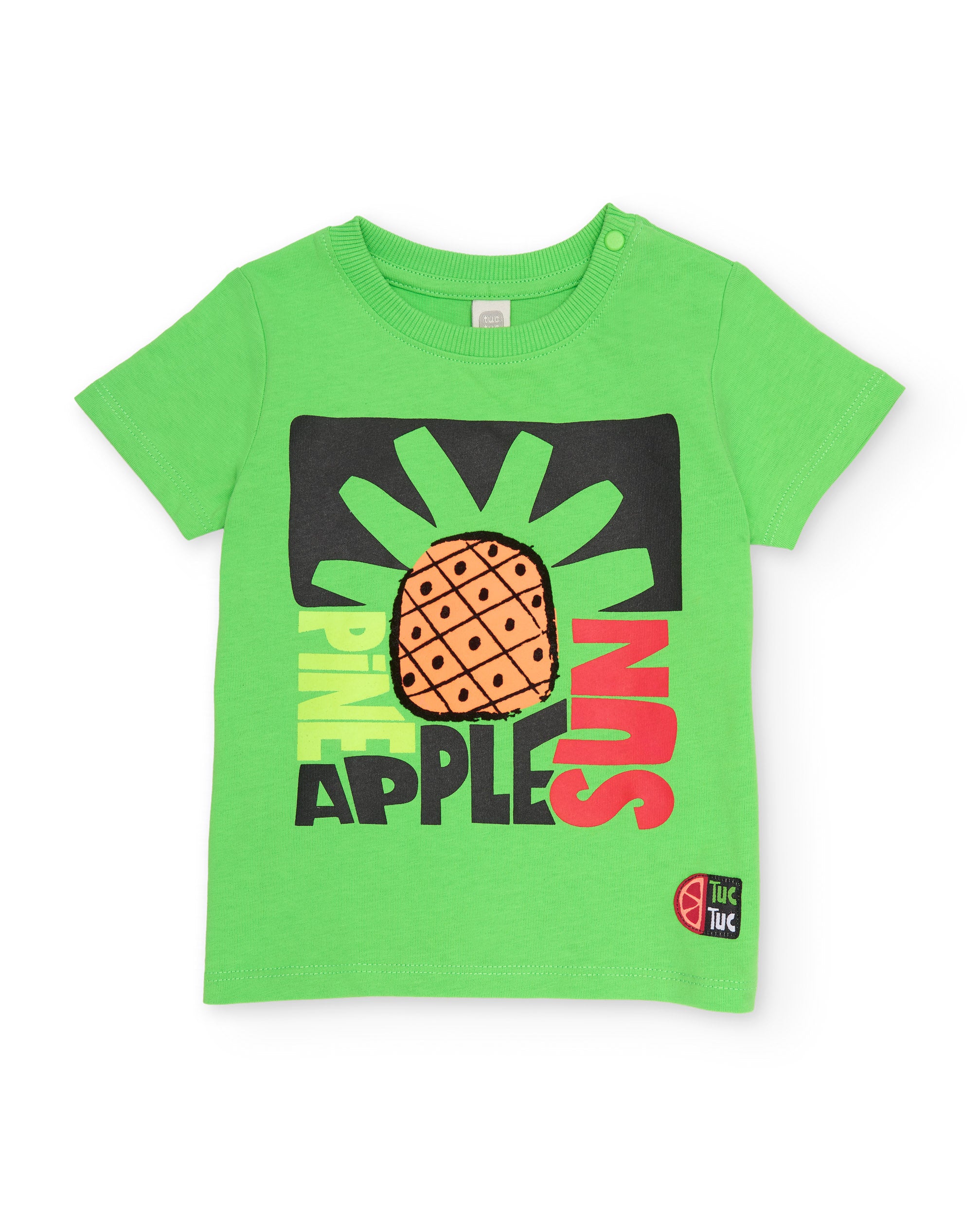 Camiseta de niño de punto con cierre en hombro - Tuc tuc - Verde Verde-3