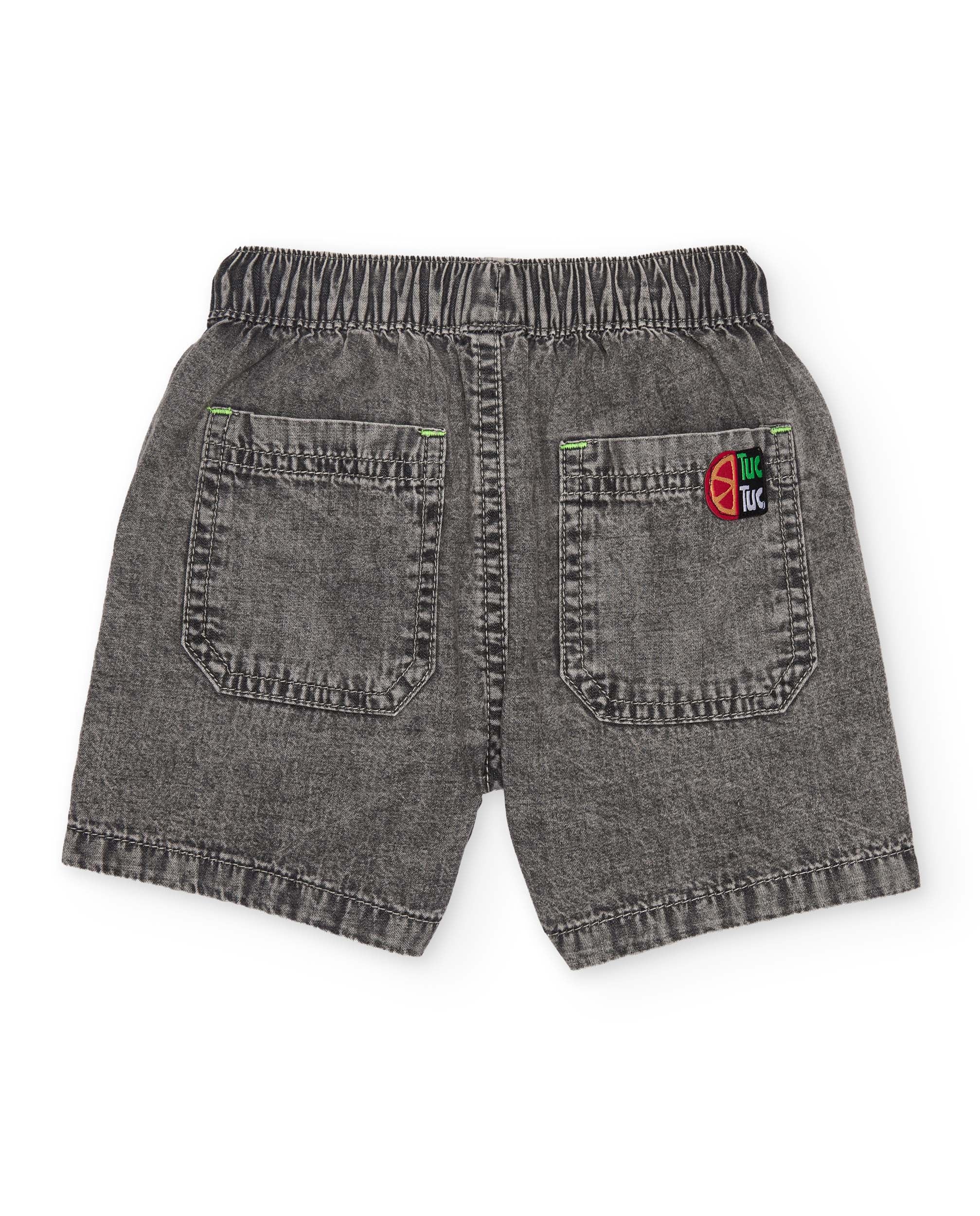 Imagen 2 de Bermuda de niño de plana y denim efecto lavado - Tuc tuc - Gris Gris