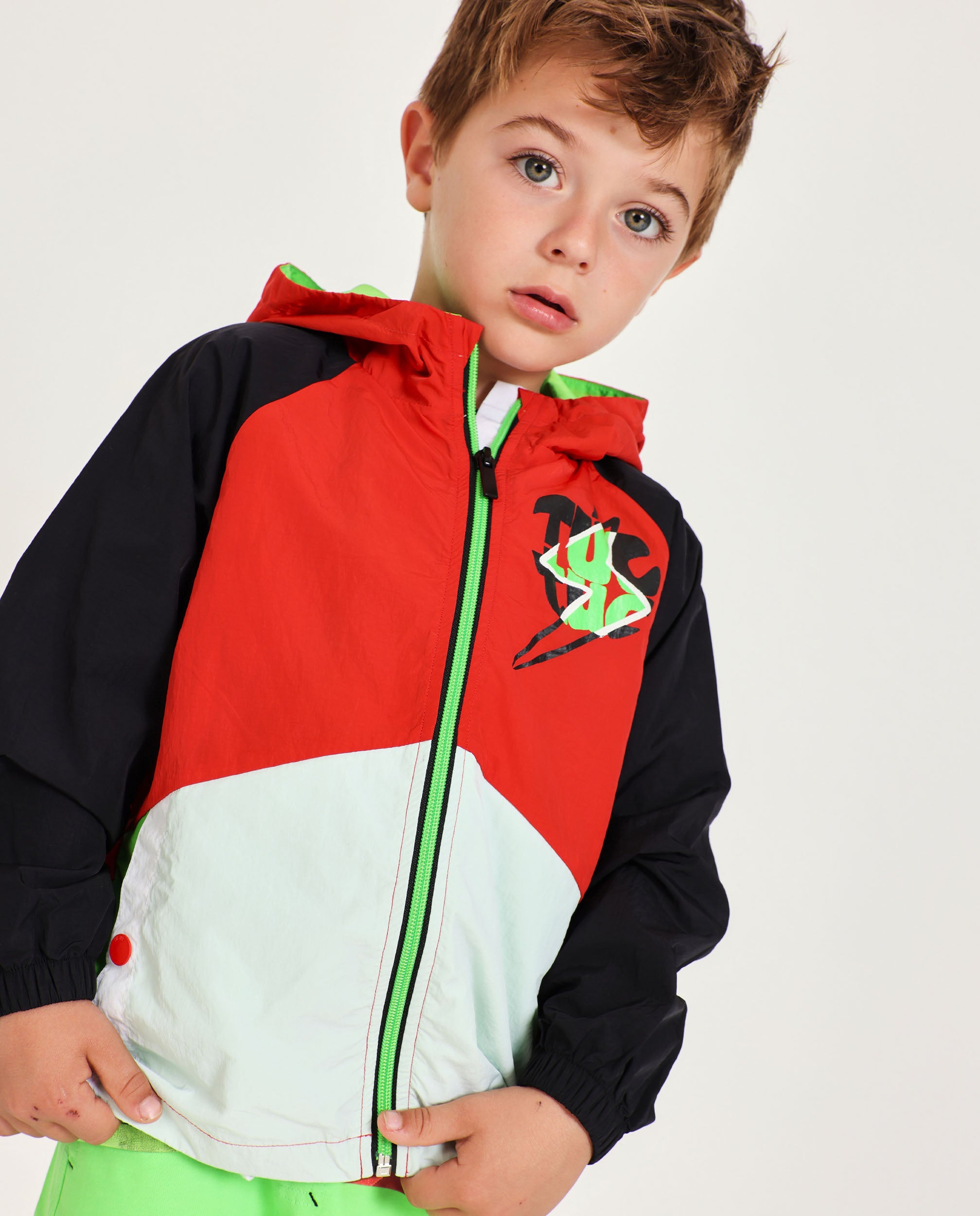 Imagen 0 de Chaqueta de niño de plana con cierre cremallera Rojo