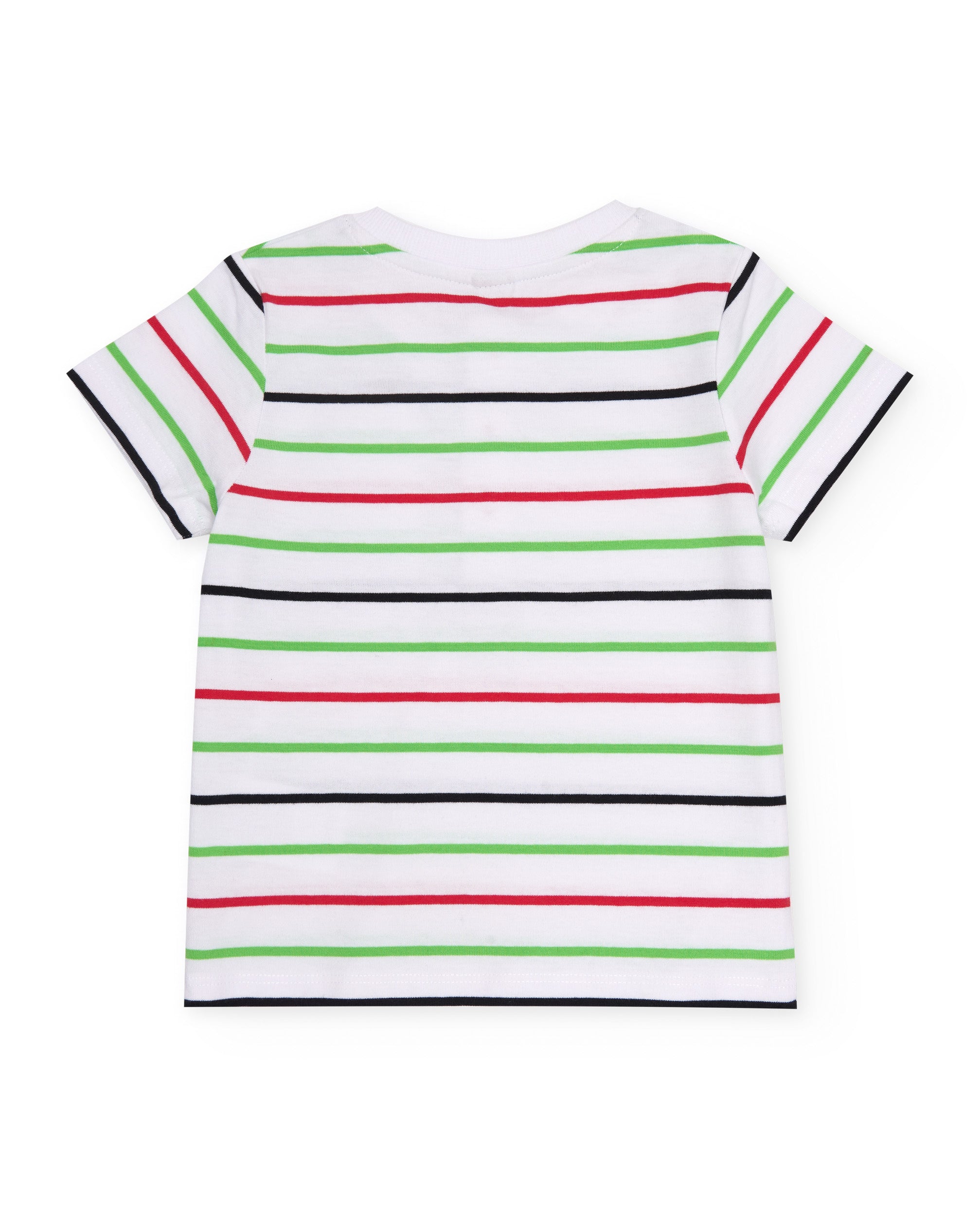 Imagen 2 de Camiseta de niño de punto con disenyo de rayas - Tuc tuc - Blanco Blanco