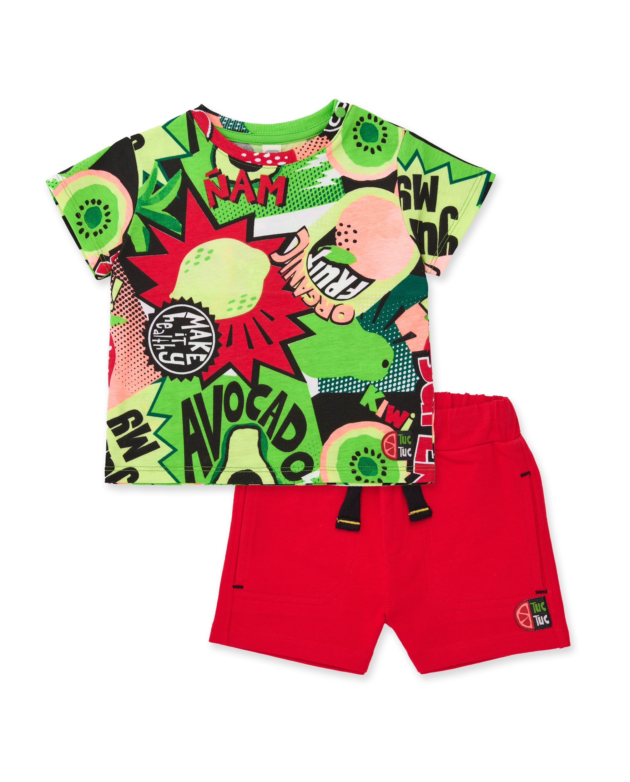 Conjunto de niño de punto con estilo cómic - Tuc tuc - Verde Verde-3