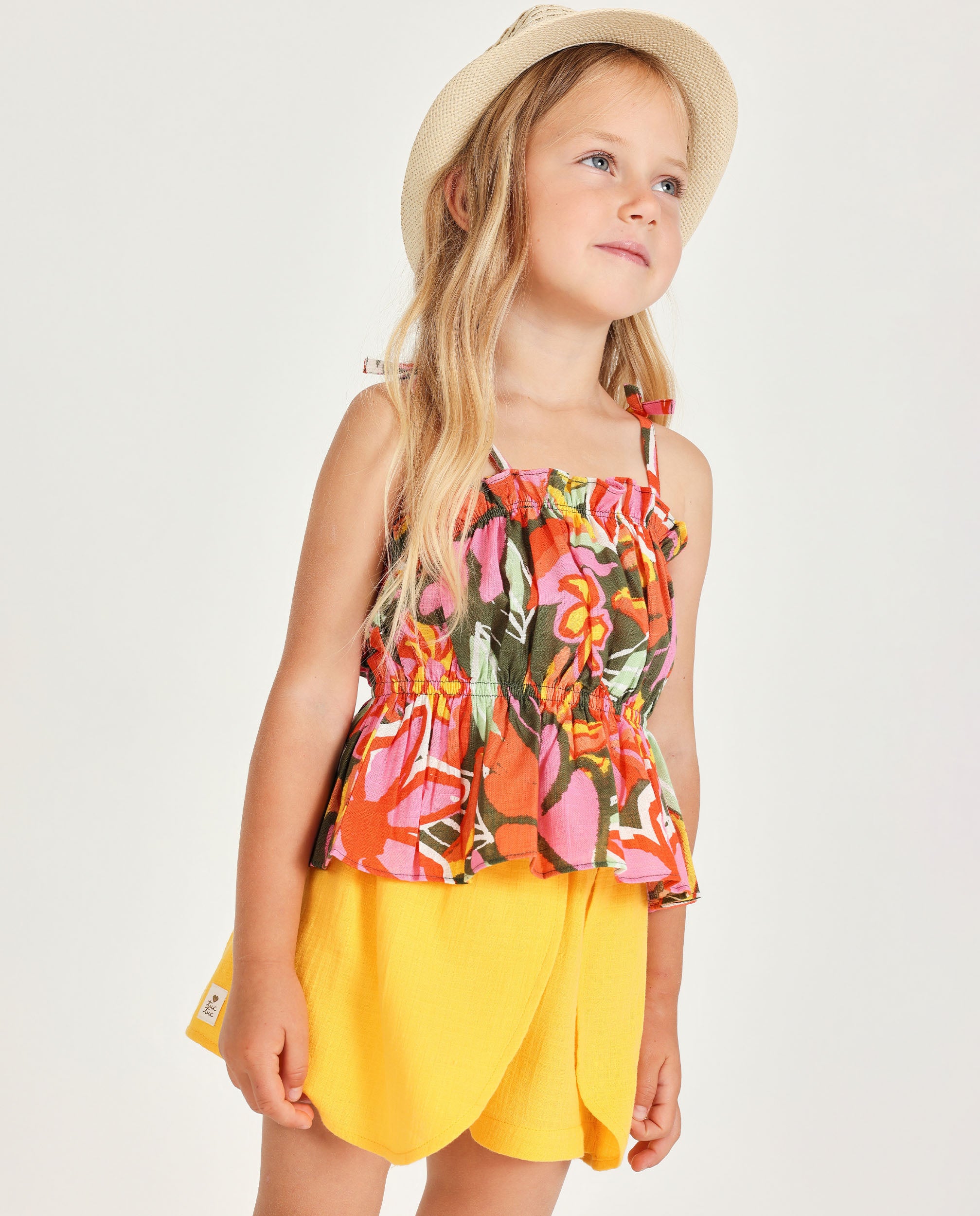Imagen 1 de Top de niña de plana y tirantes ajustables Naranja