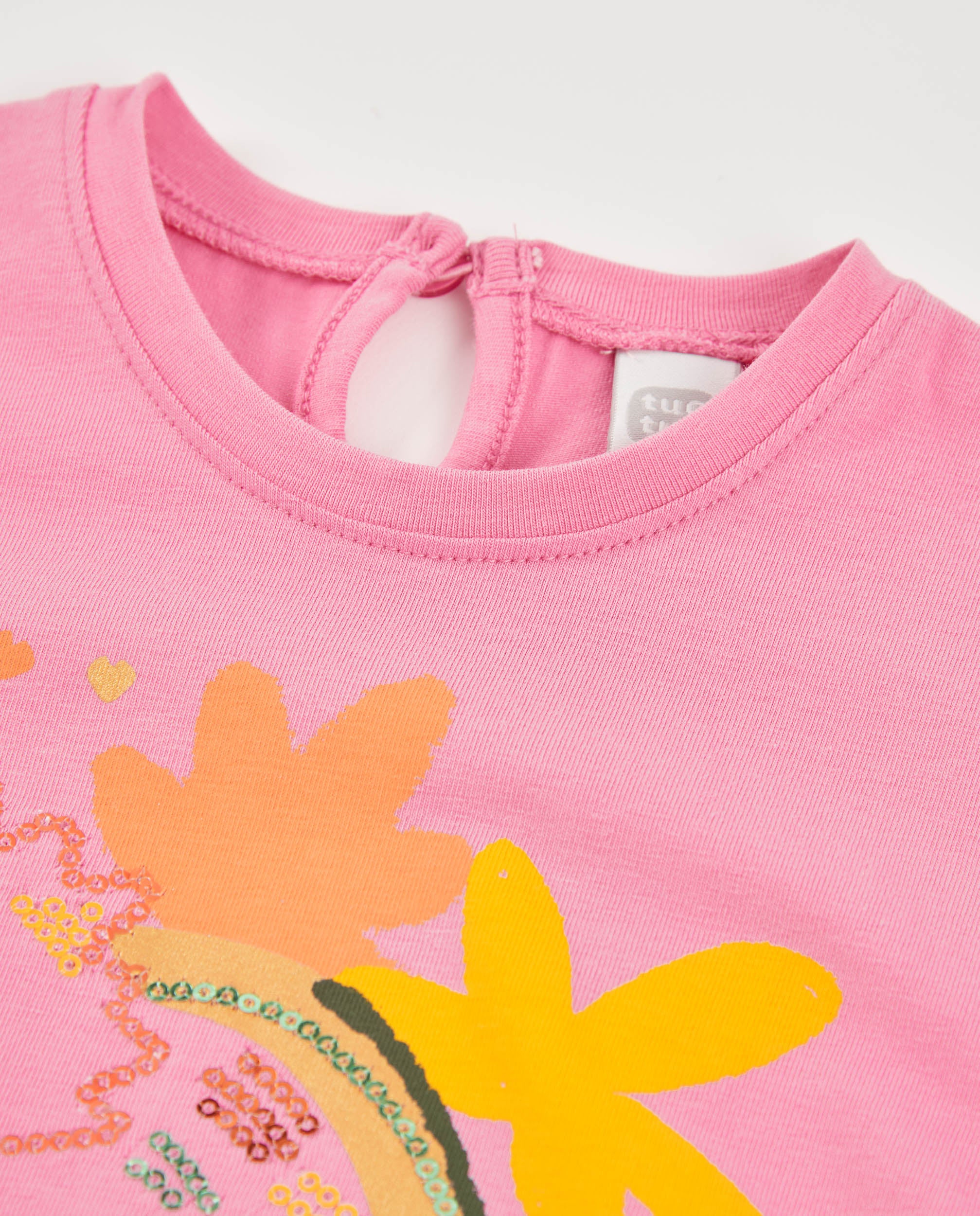Imagen 4 de Camiseta de niña de punto y detalles de lentejuelas - Tuc tuc - Rosa Rosa