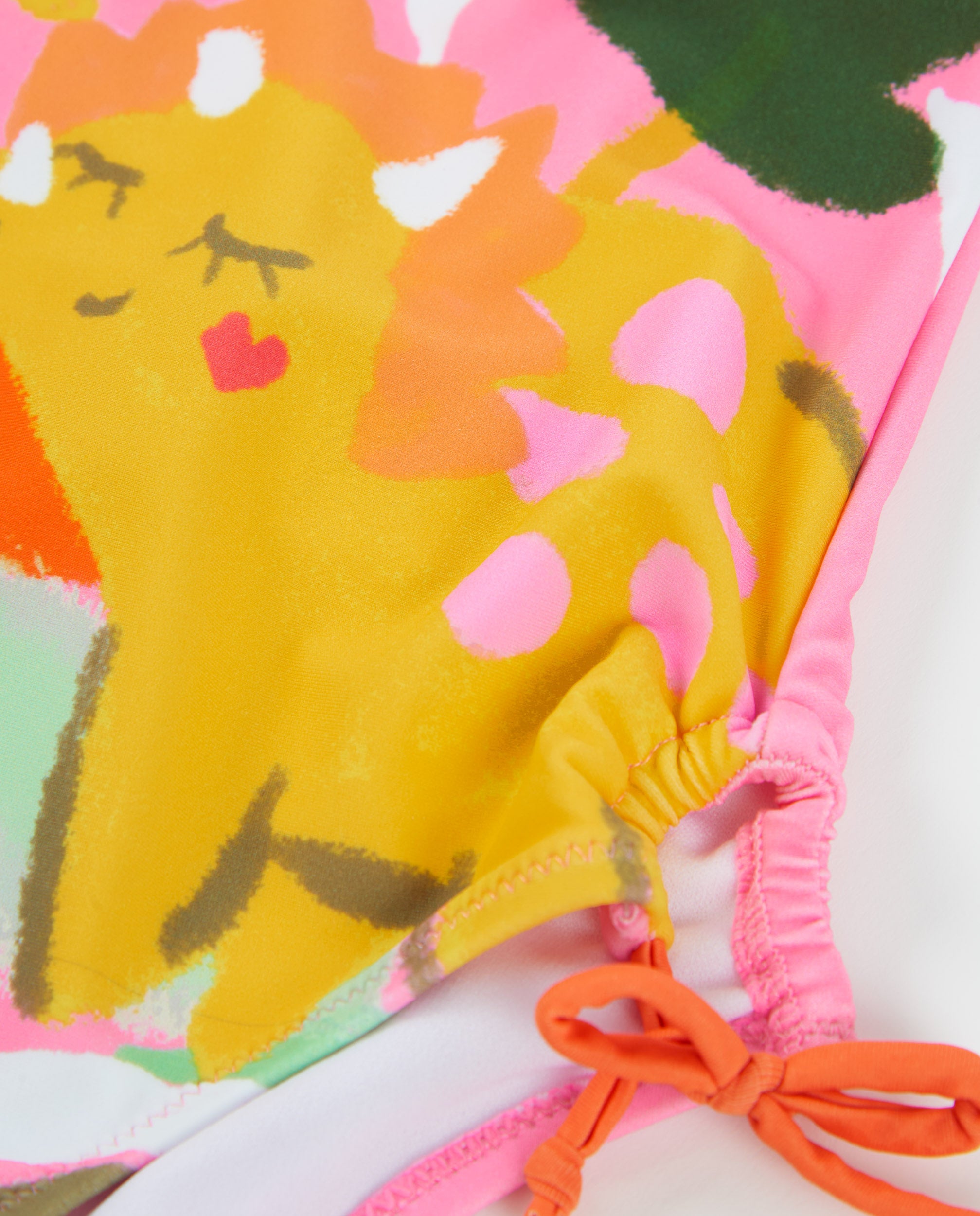 Bañador de niña de punto con lazos laterales - Tuc tuc - Rosa Rosa-4