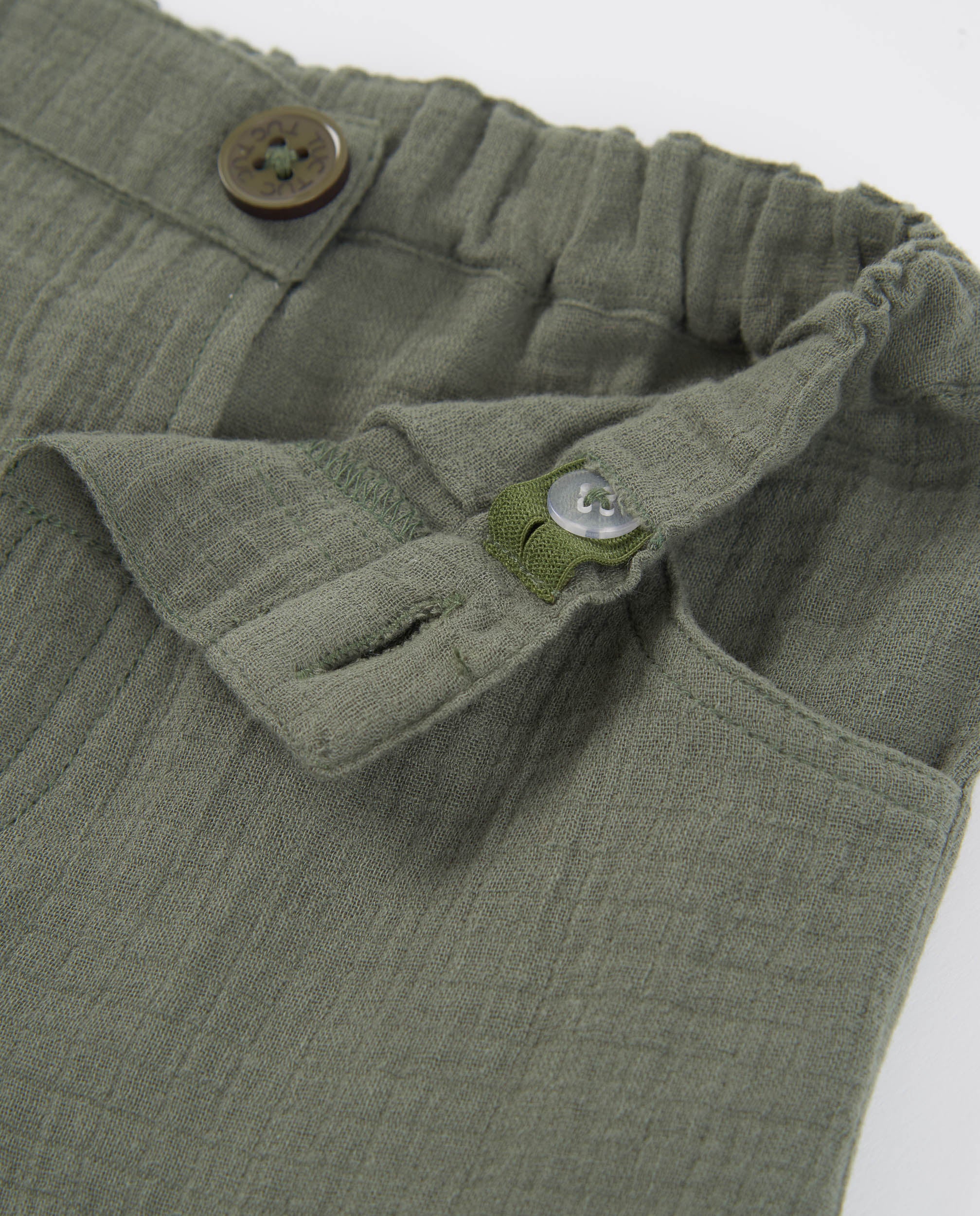 Pantalones de niño de plana con bolsillos cargo - Tuc tuc - Verde Verde-5