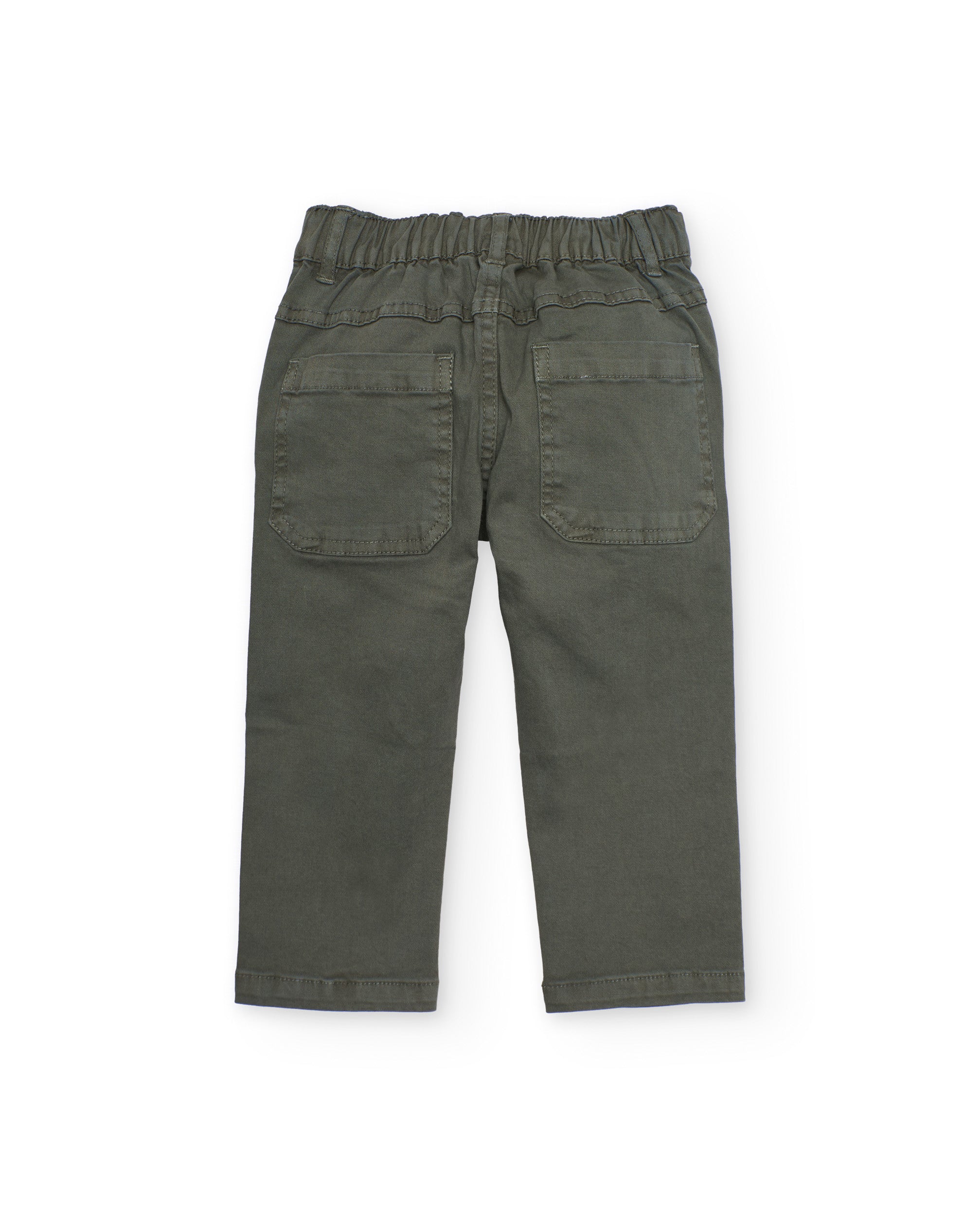Pantalones de niño de plana y cintura con ajuste interno - Tuc tuc - Verde Verde-2