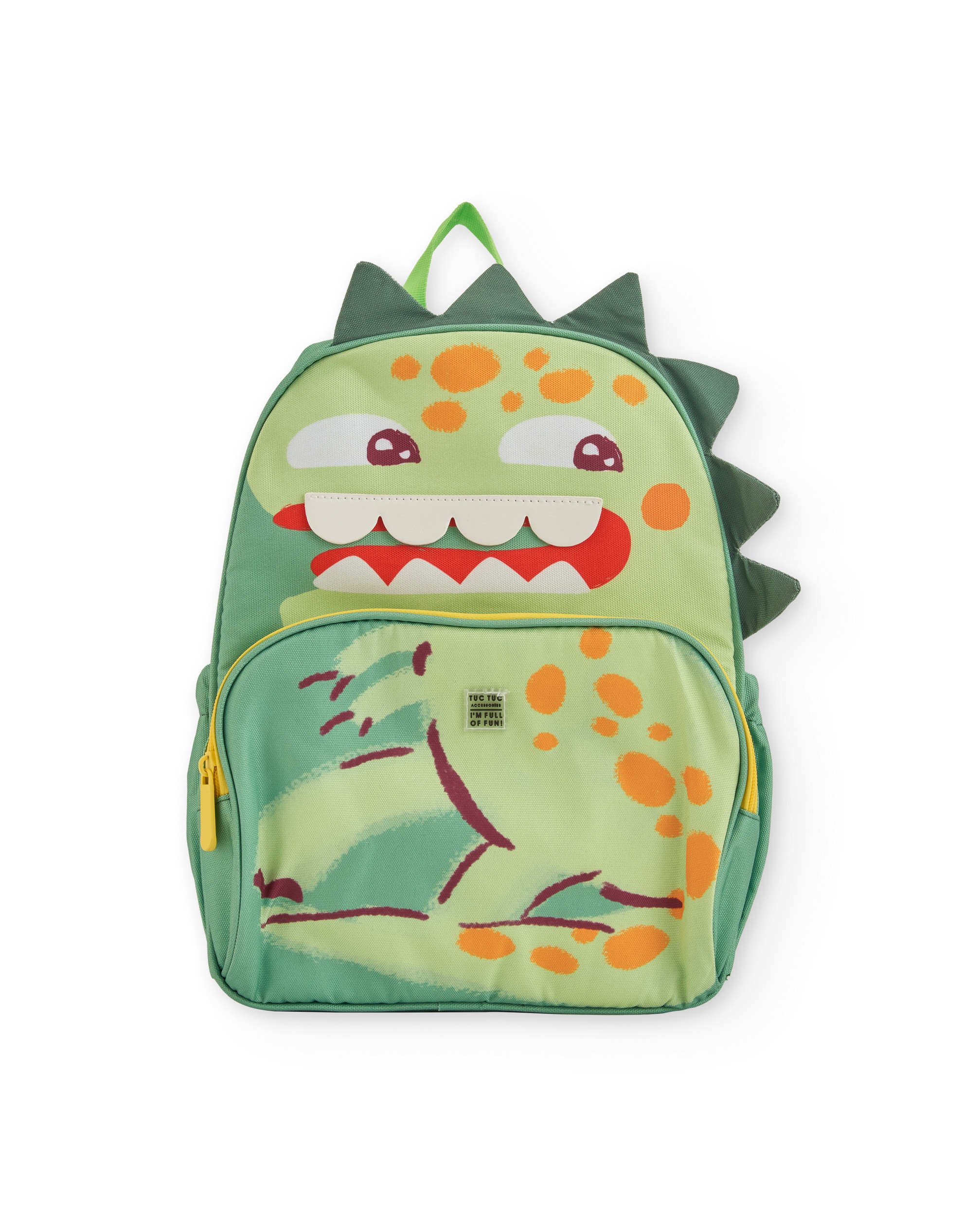 Imagen 0 de Mochila de niño plana con diseño dinosaurio Verde