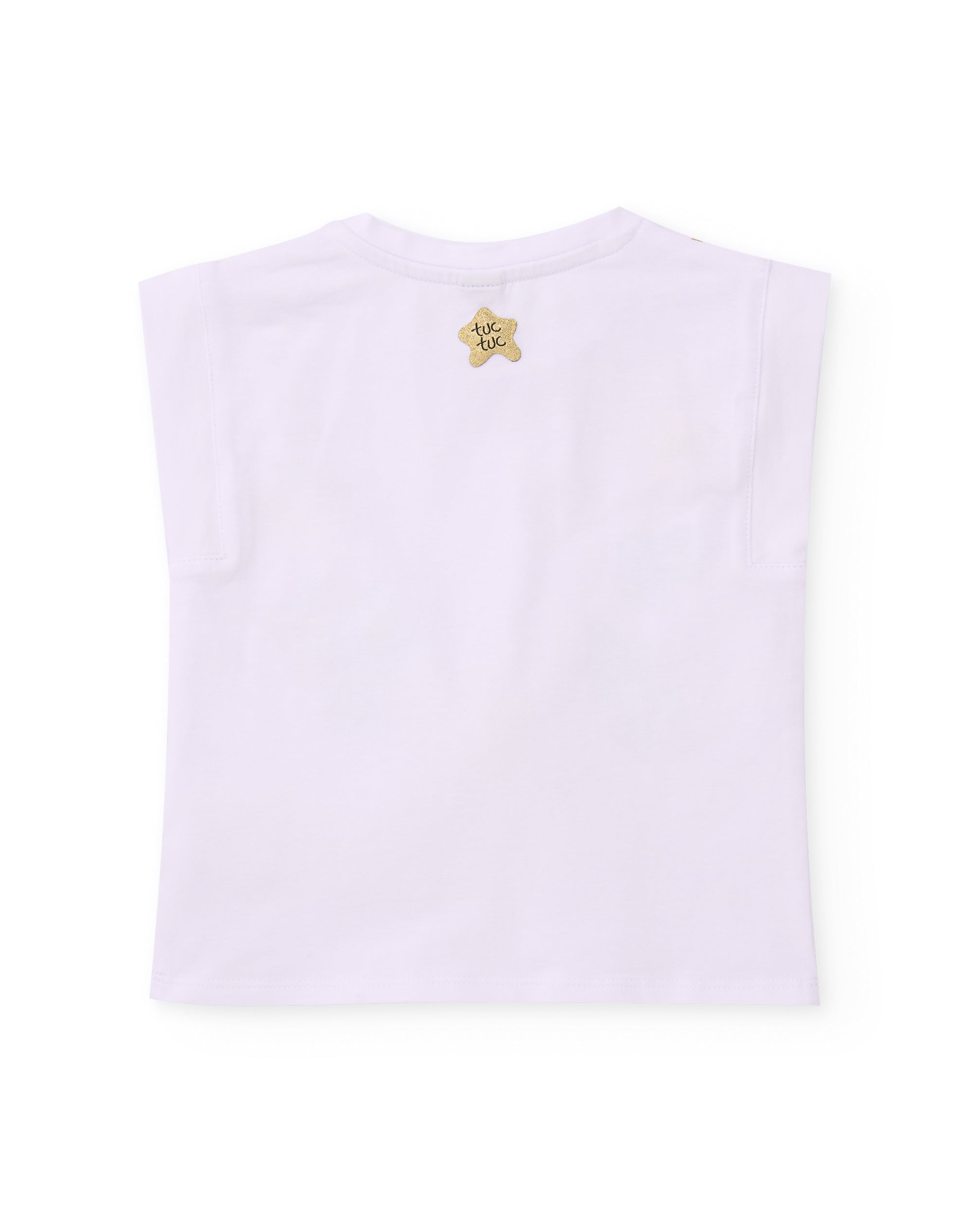 Imagen 2 de Camiseta de niña de punto sin mangas - Tuc tuc - Blanco Blanco