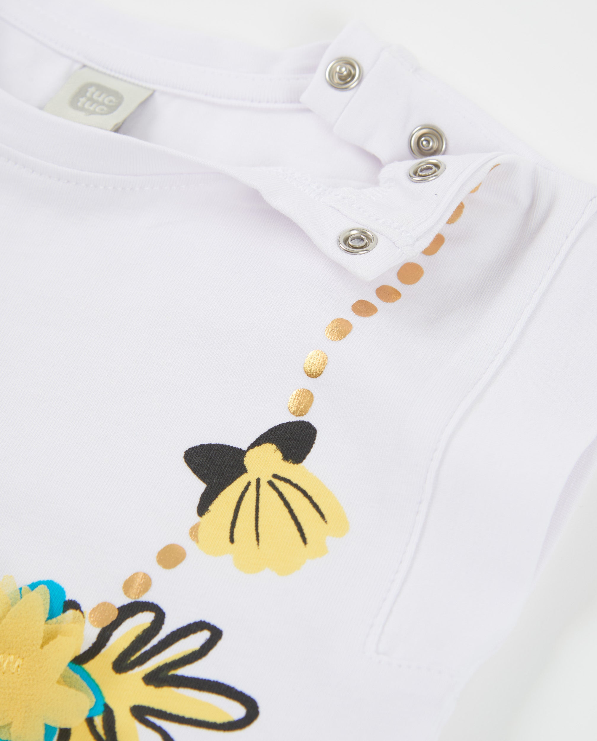 Imagen 4 de Camiseta de niña de punto sin mangas - Tuc tuc - Blanco Blanco