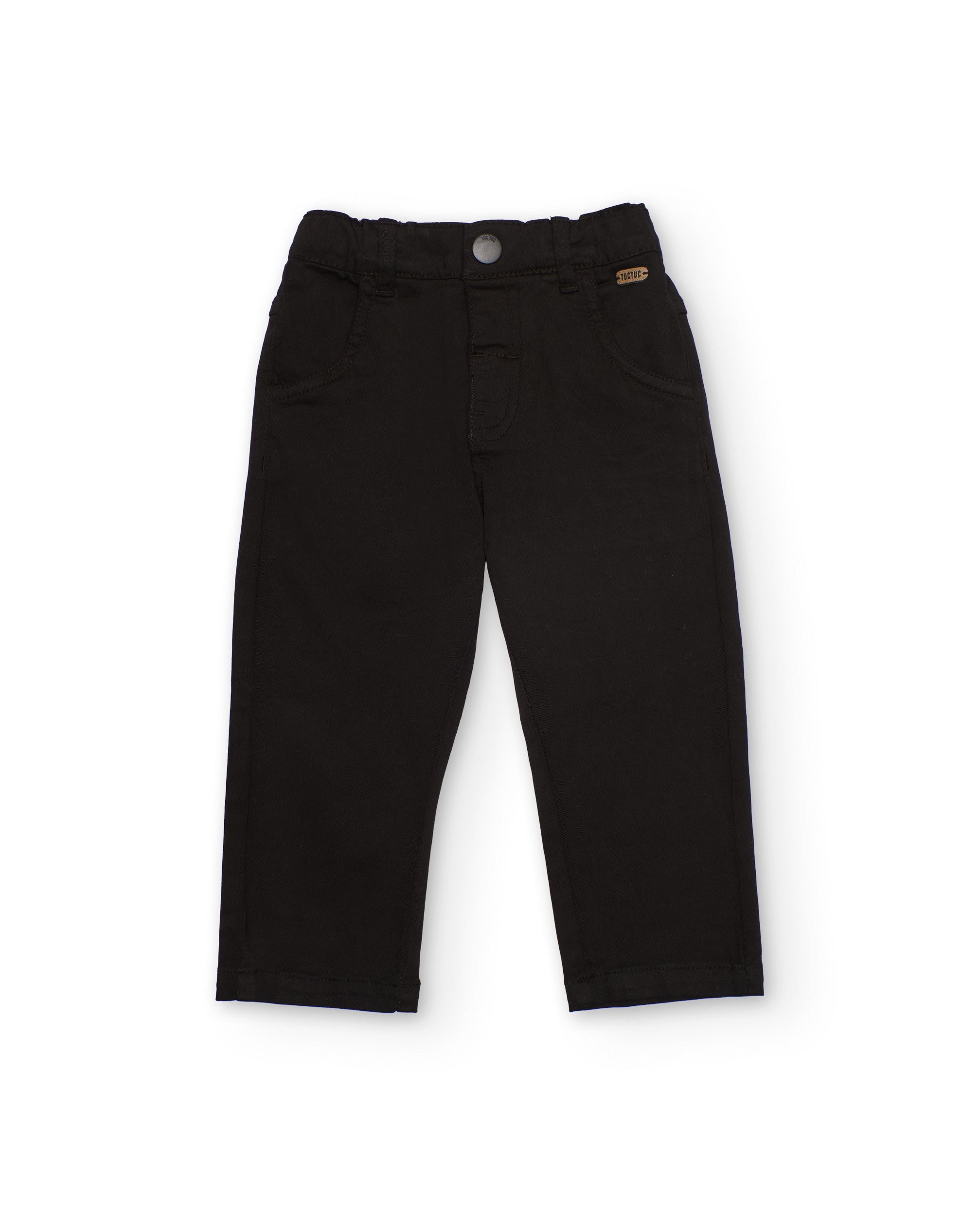 Pantalones de niño de plana con tejido resistente - Tuc tuc - Negro Negro-1