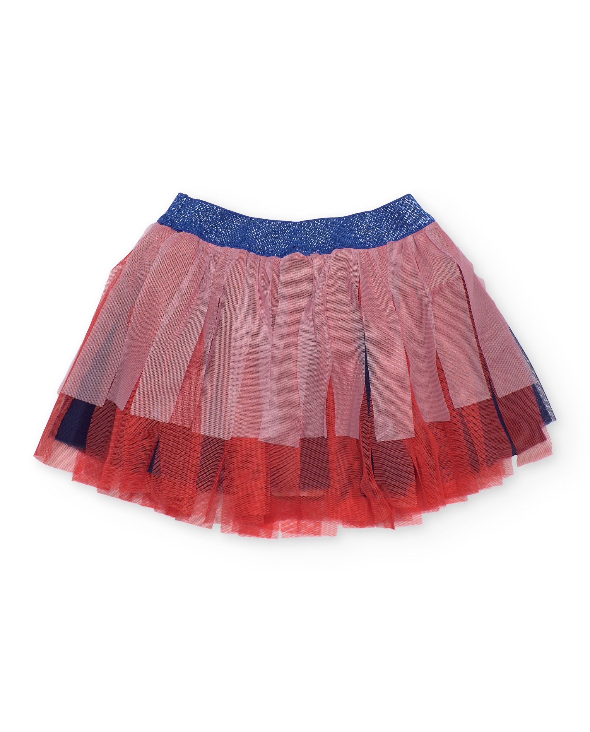 Falda de niña de plana y capas de tul - Tuc tuc - Rojo Rojo-2