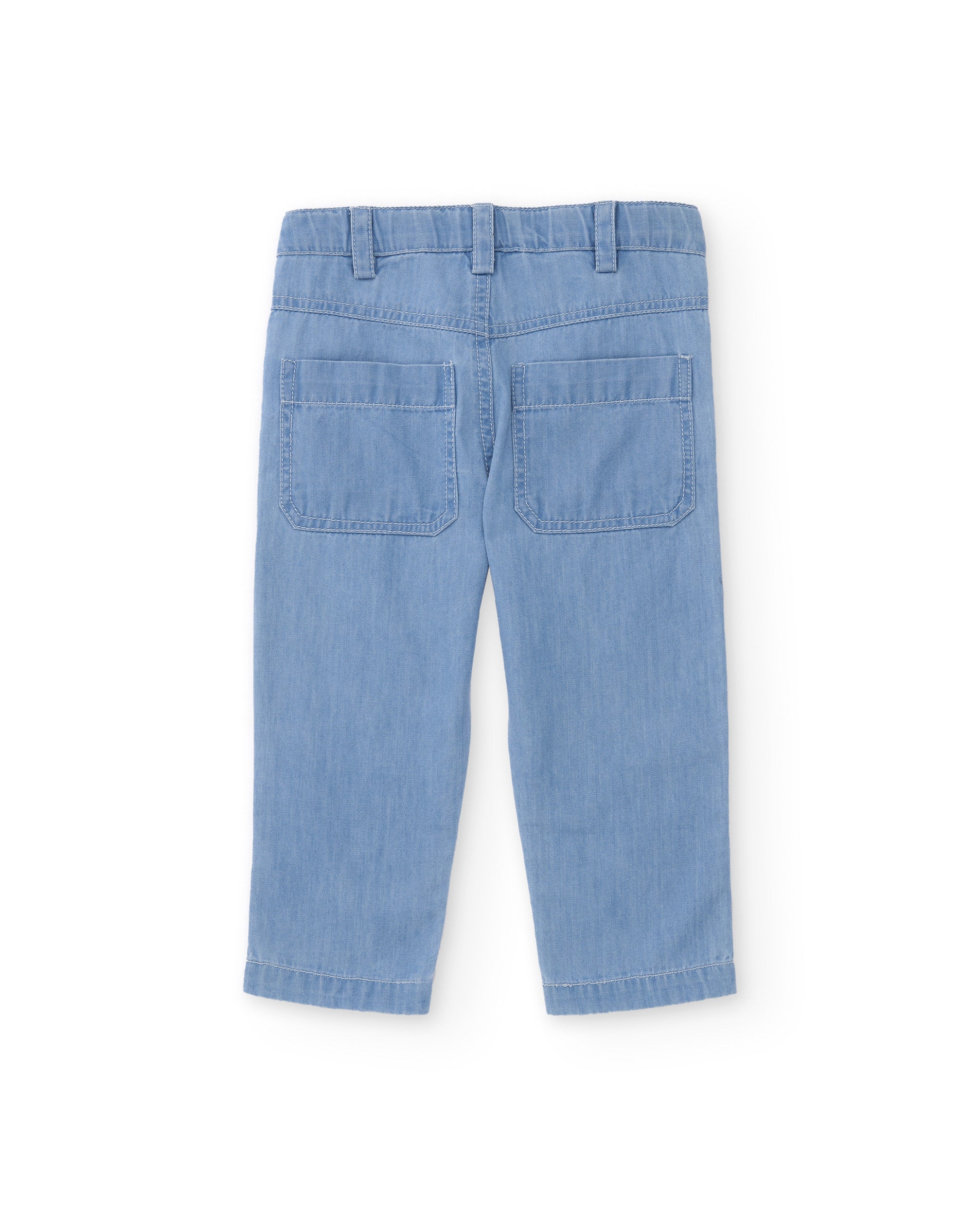 Pantalones de niño de plana y denim suave - Tuc tuc - Azul Azul-2