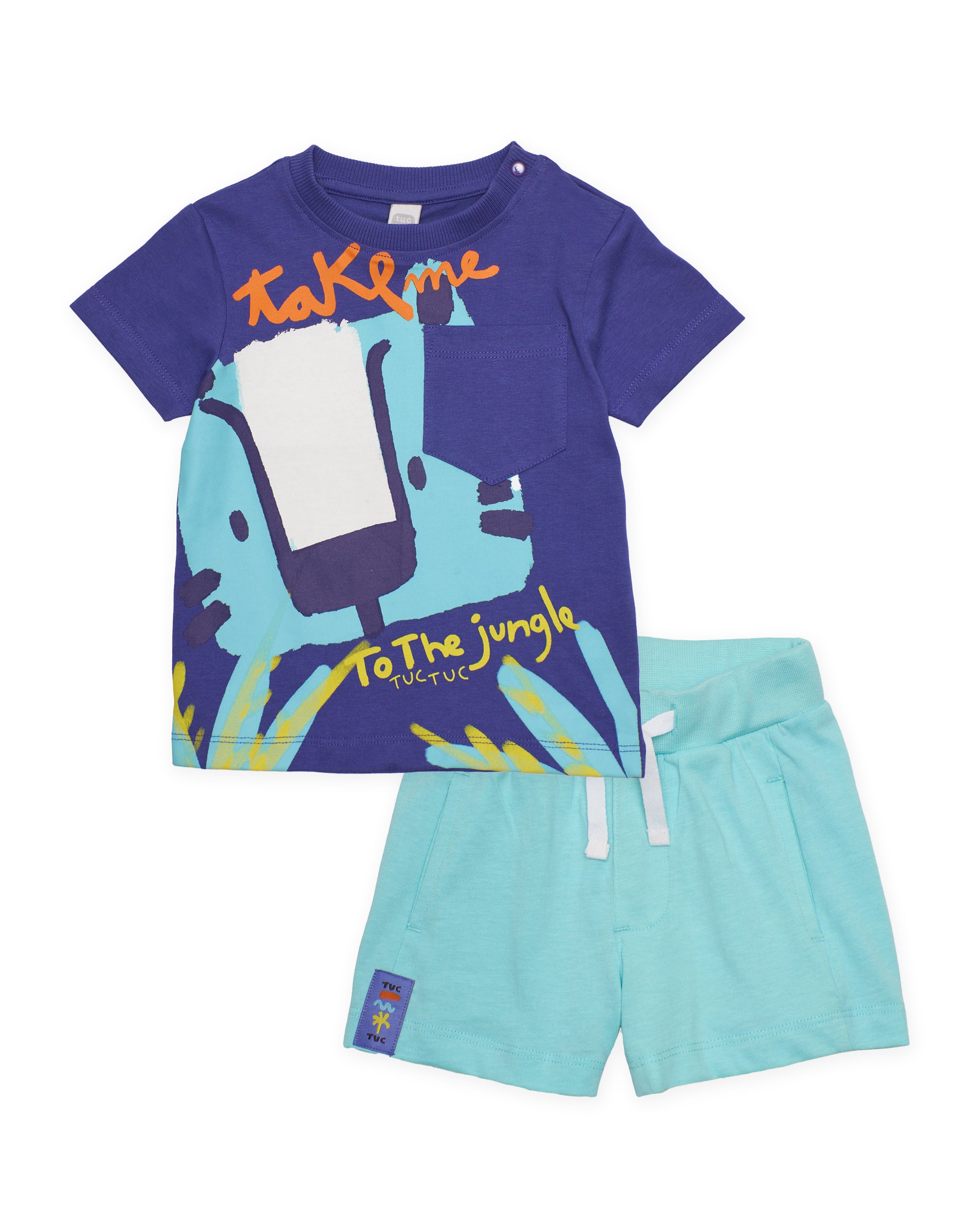 Conjunto de niño de punto con inspiración de jungla - Tuc tuc - Lila Lila-3