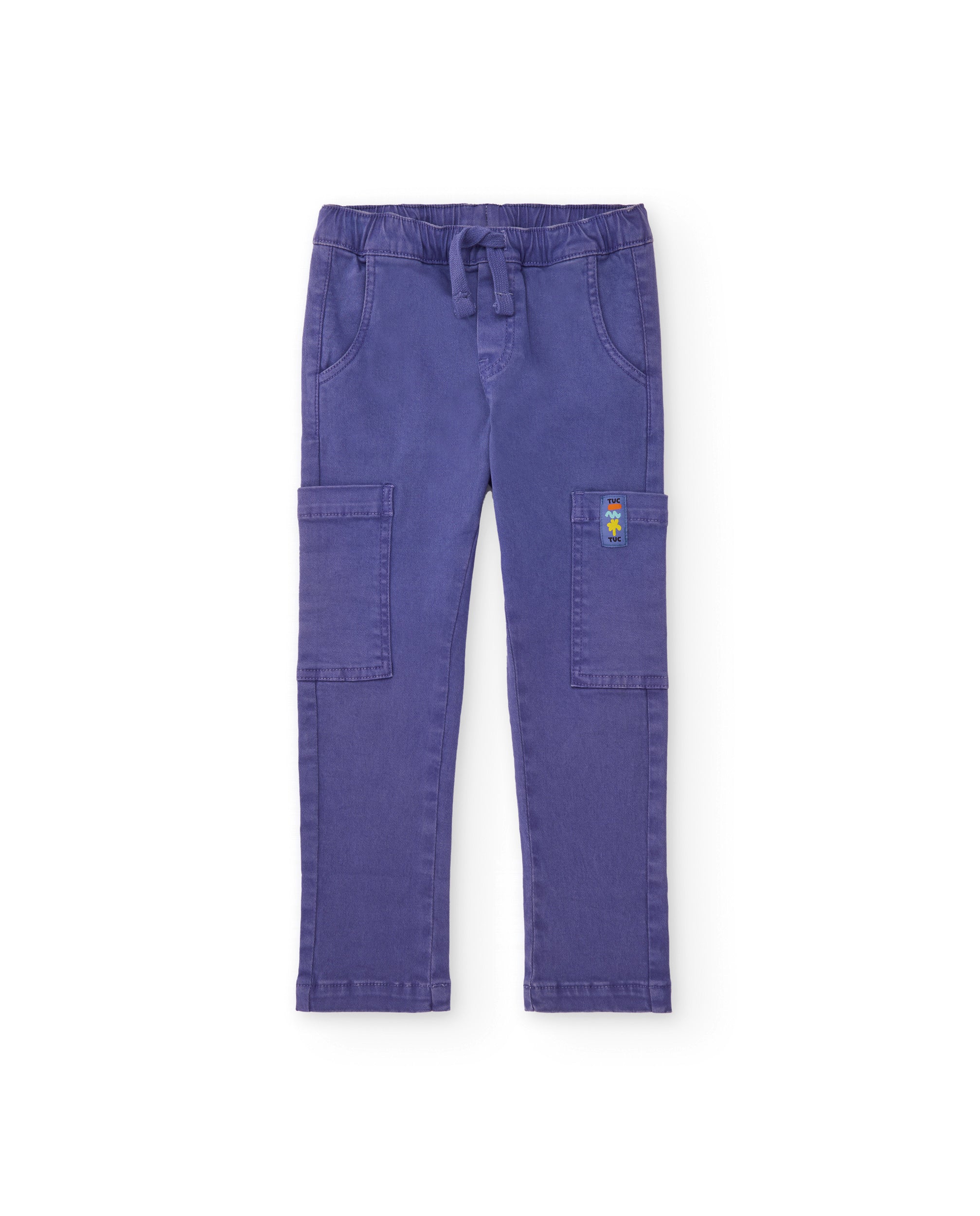 Pantalones de niño de plana con diseño cargo - Tuc tuc - Lila Lila-3