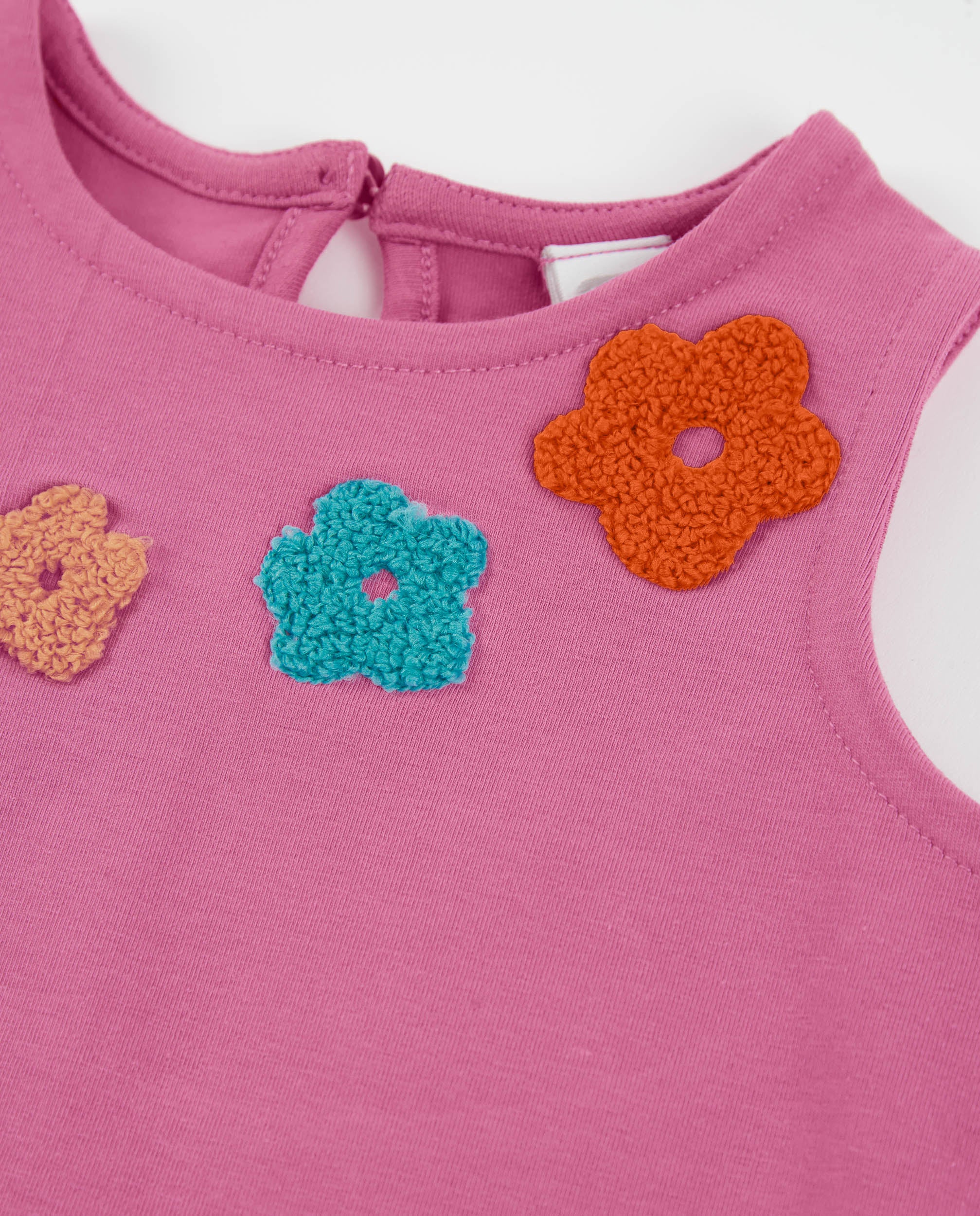 Imagen 4 de Camiseta de niña de punto con volante lateral - Tuc tuc - Rosa Rosa