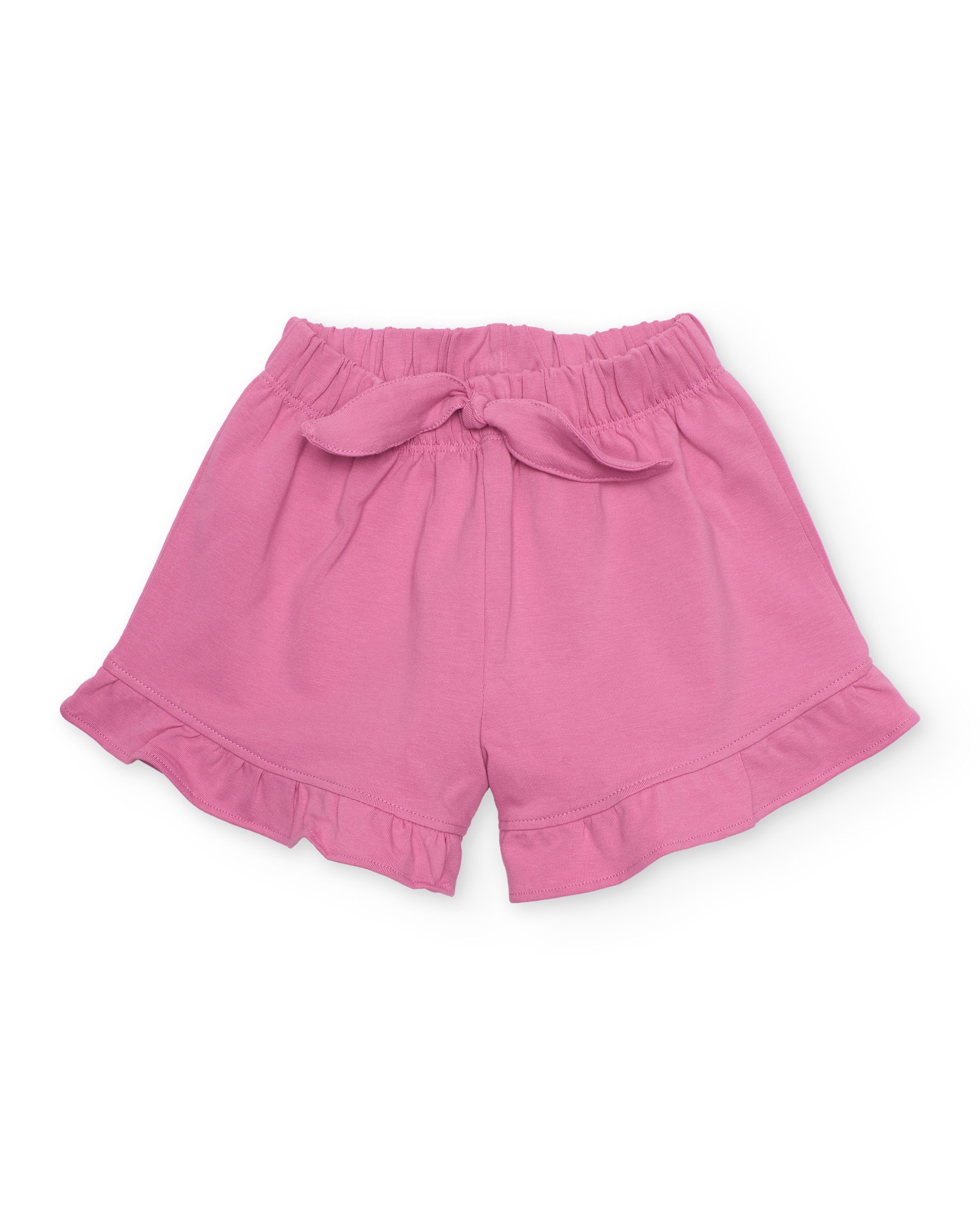 Short de niña de punto con volante en bajo - Tuc tuc - Rosa Rosa-1