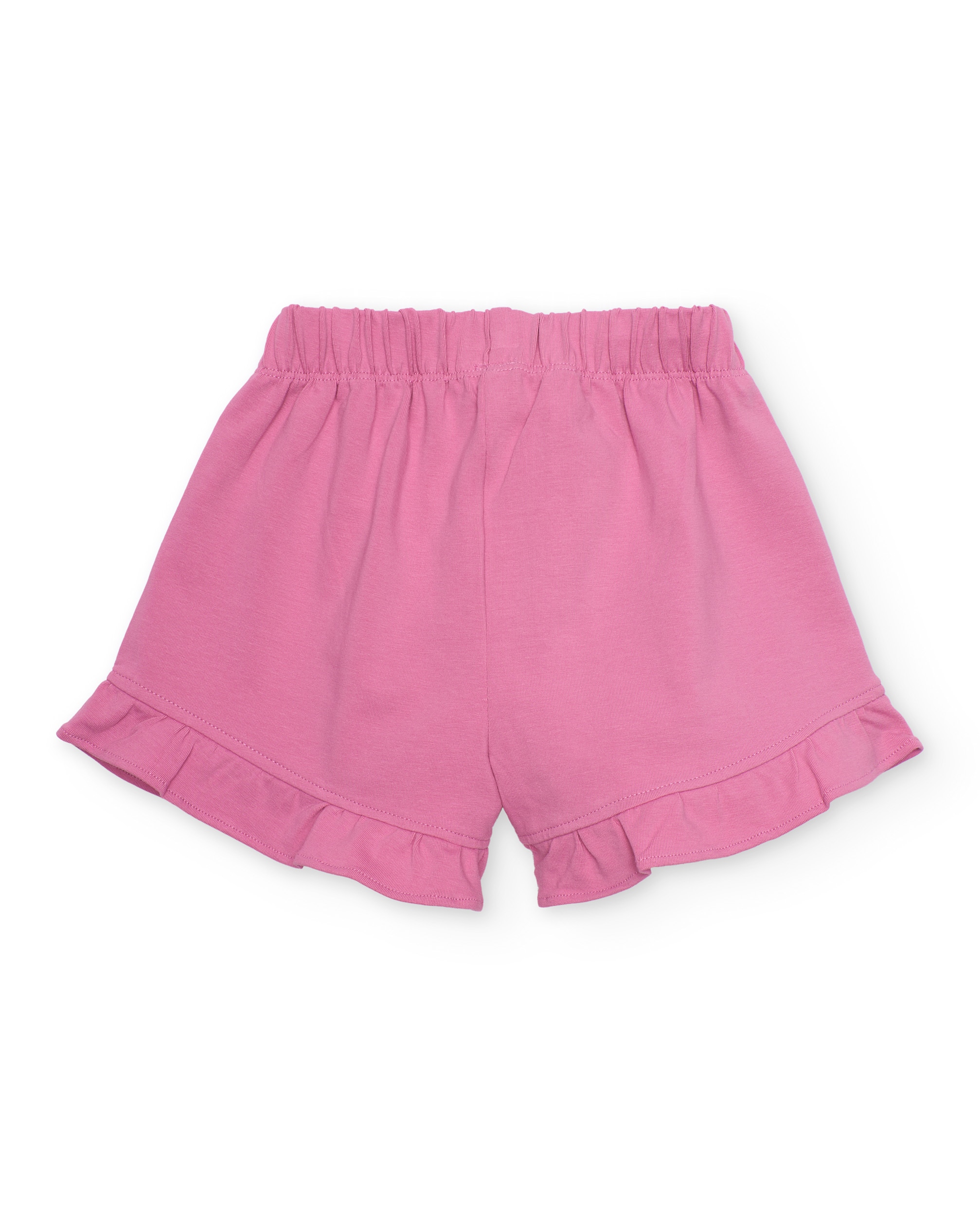 Short de niña de punto con volante en bajo - Tuc tuc - Rosa Rosa-3