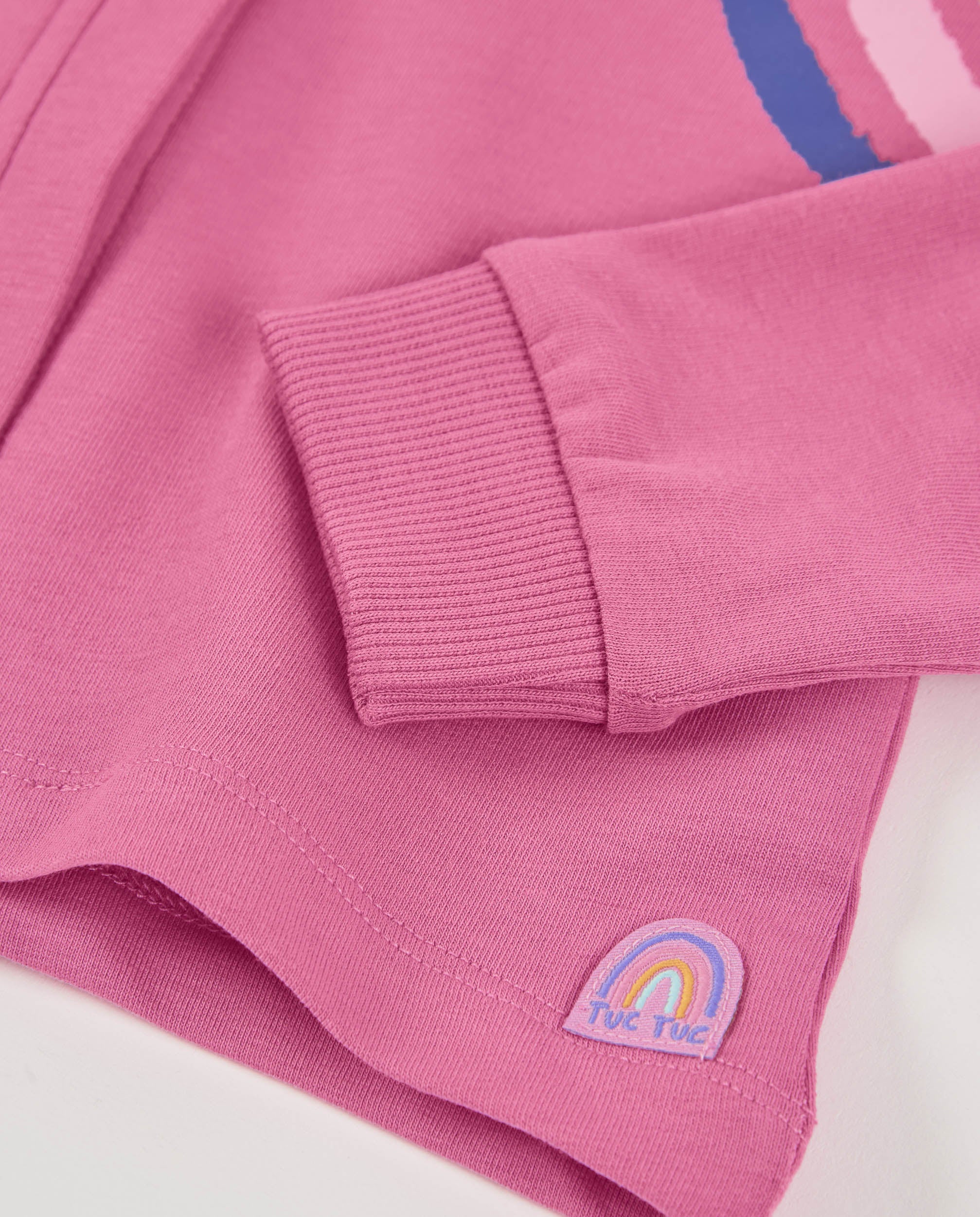 Sudadera de niña de punto y diseño corto - Tuc tuc - Rosa Rosa-5