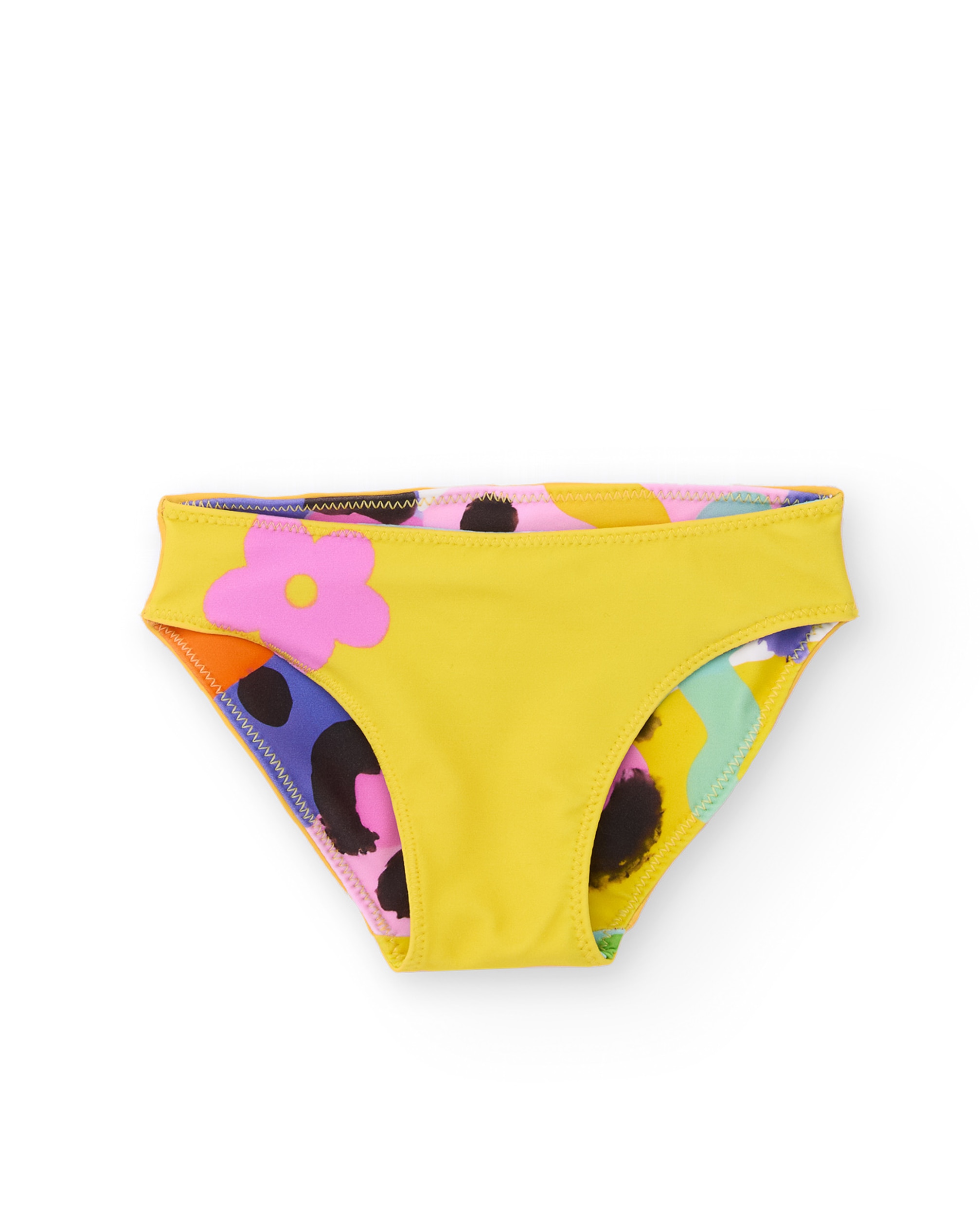 Imagen 0 de Culetín de niña de punto con diseño reversible Amarillo