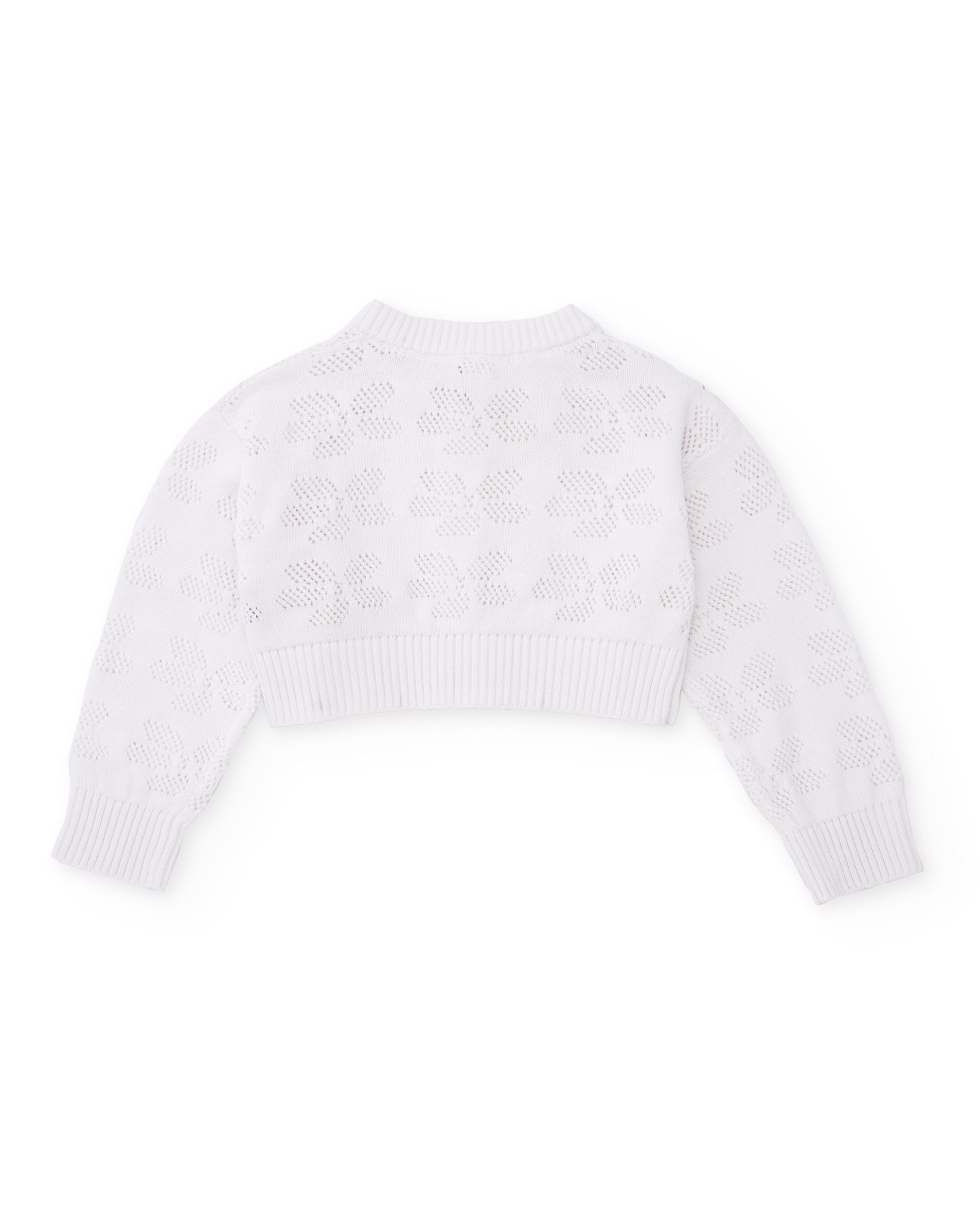 Imagen 2 de Chaqueta de niña de tricot y diseño calado - Tuc tuc - Blanco Blanco