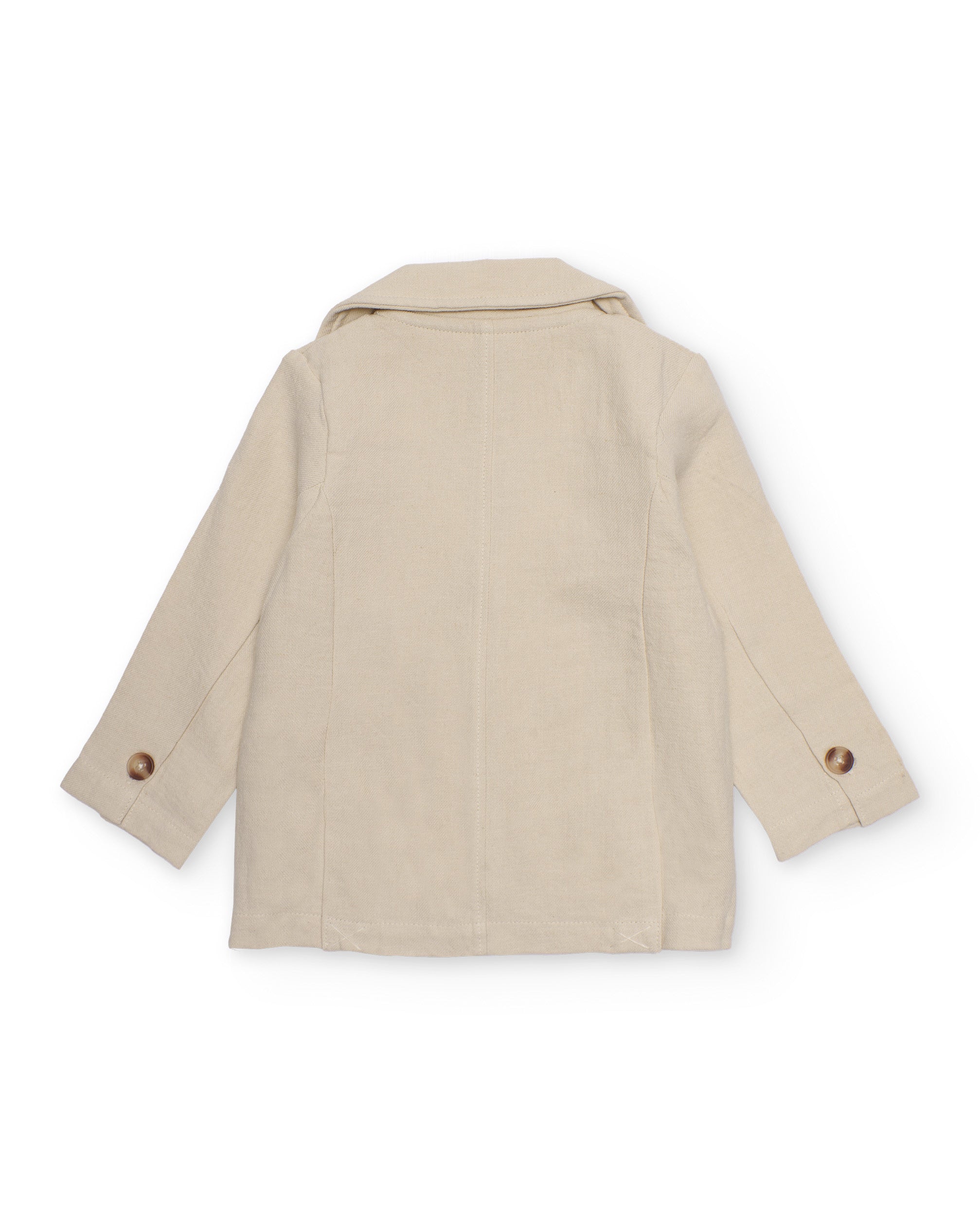 Chaqueta de bebe de plana con solapas clásicas - Tuc tuc - Beige Beige-2