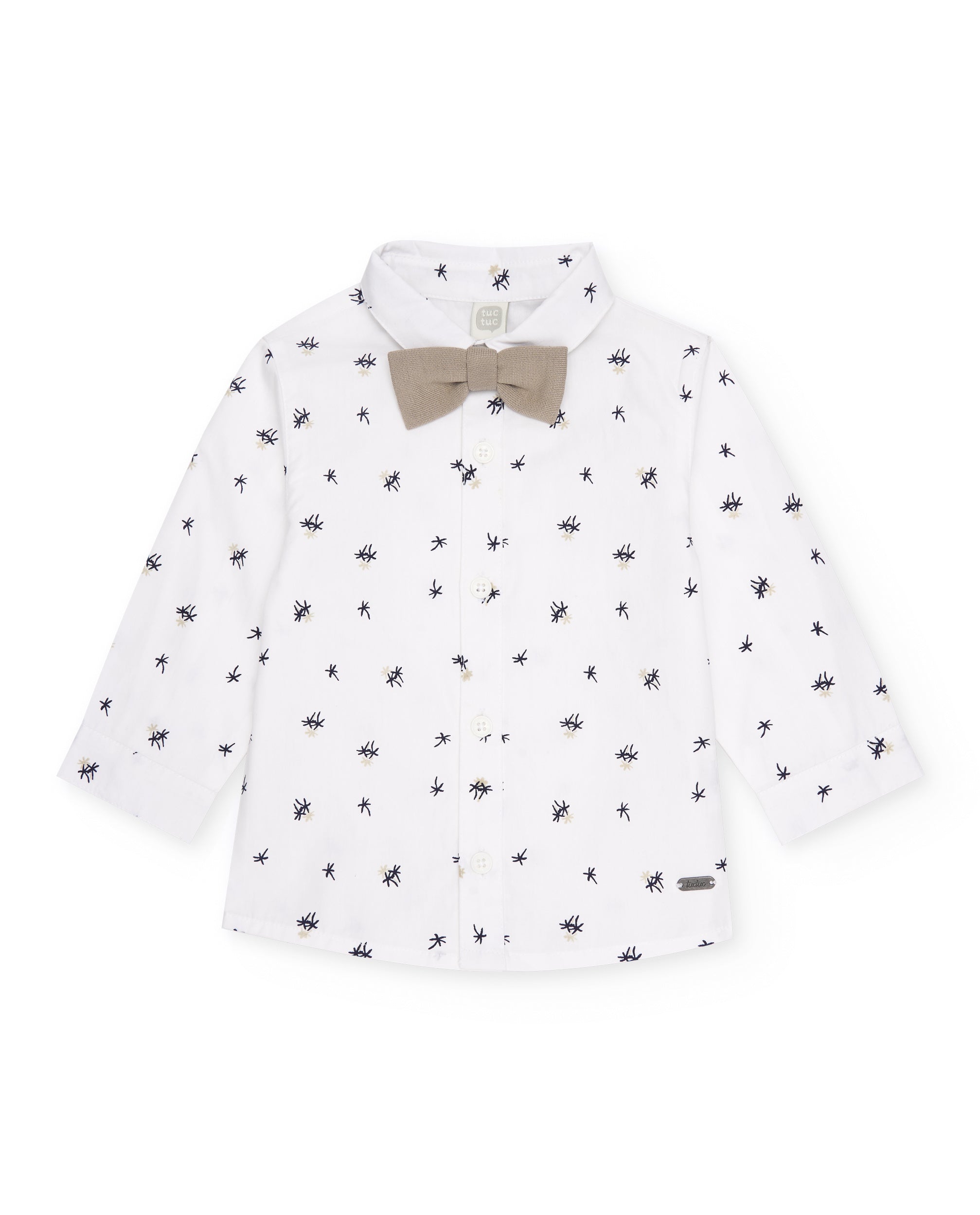 Camisa de niño de plana con pajarita desmontable - Tuc tuc - Blanco Blanco-3
