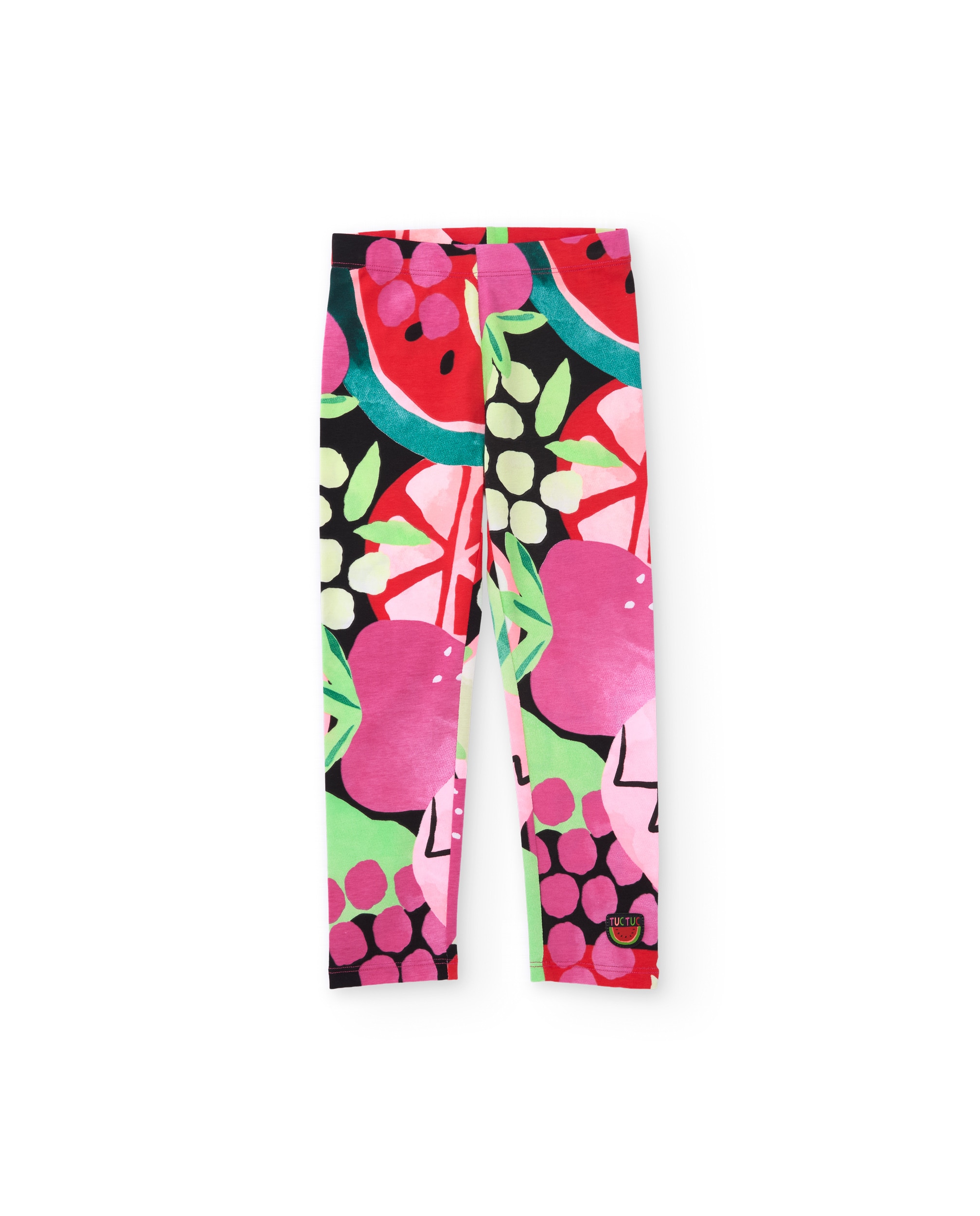 Imagen 0 de Leggings de niña de punto con estampado frutal Rojo