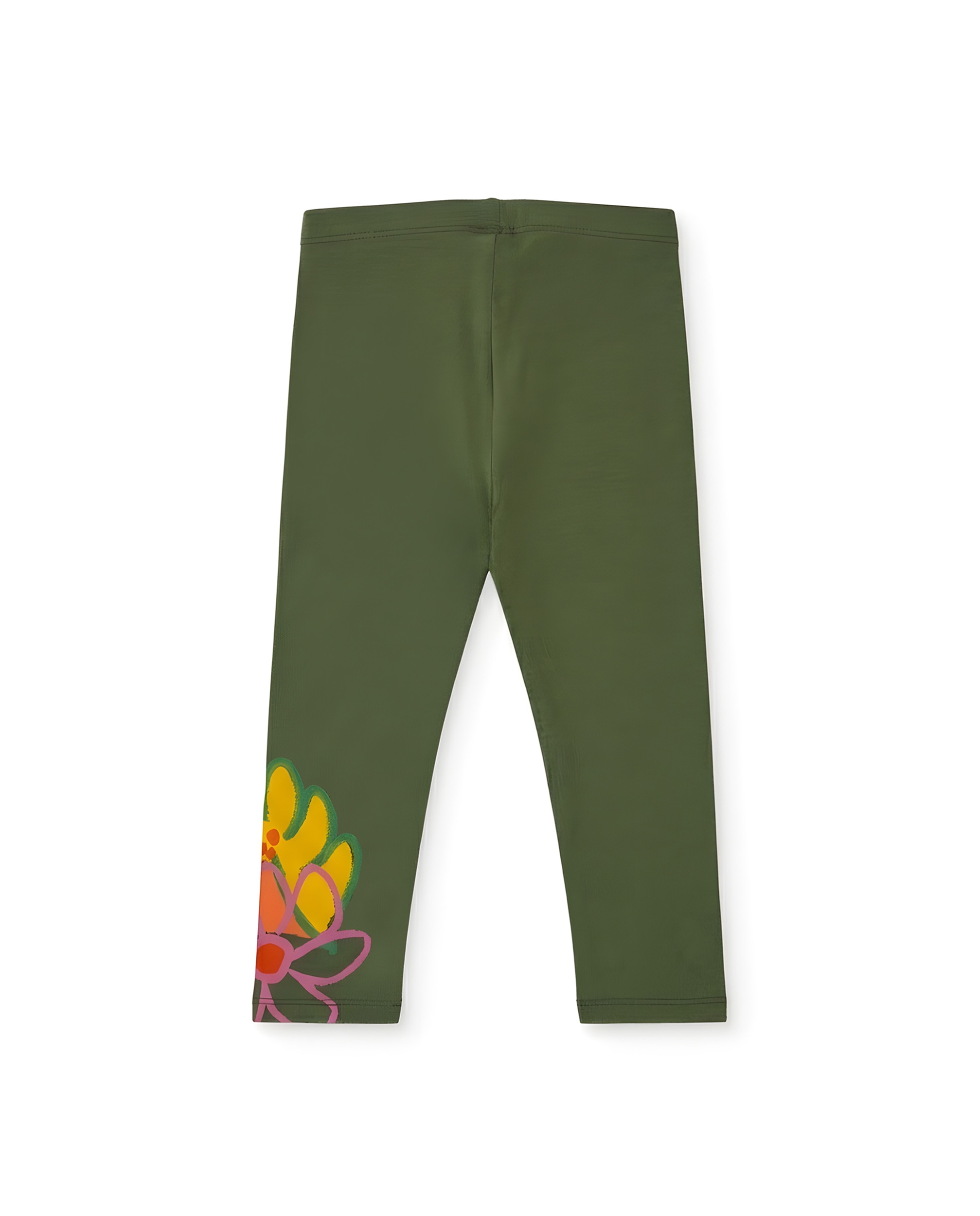 Leggings de niña de punto con detalle de flores - Tuc tuc - Verde militar Verde militar-3