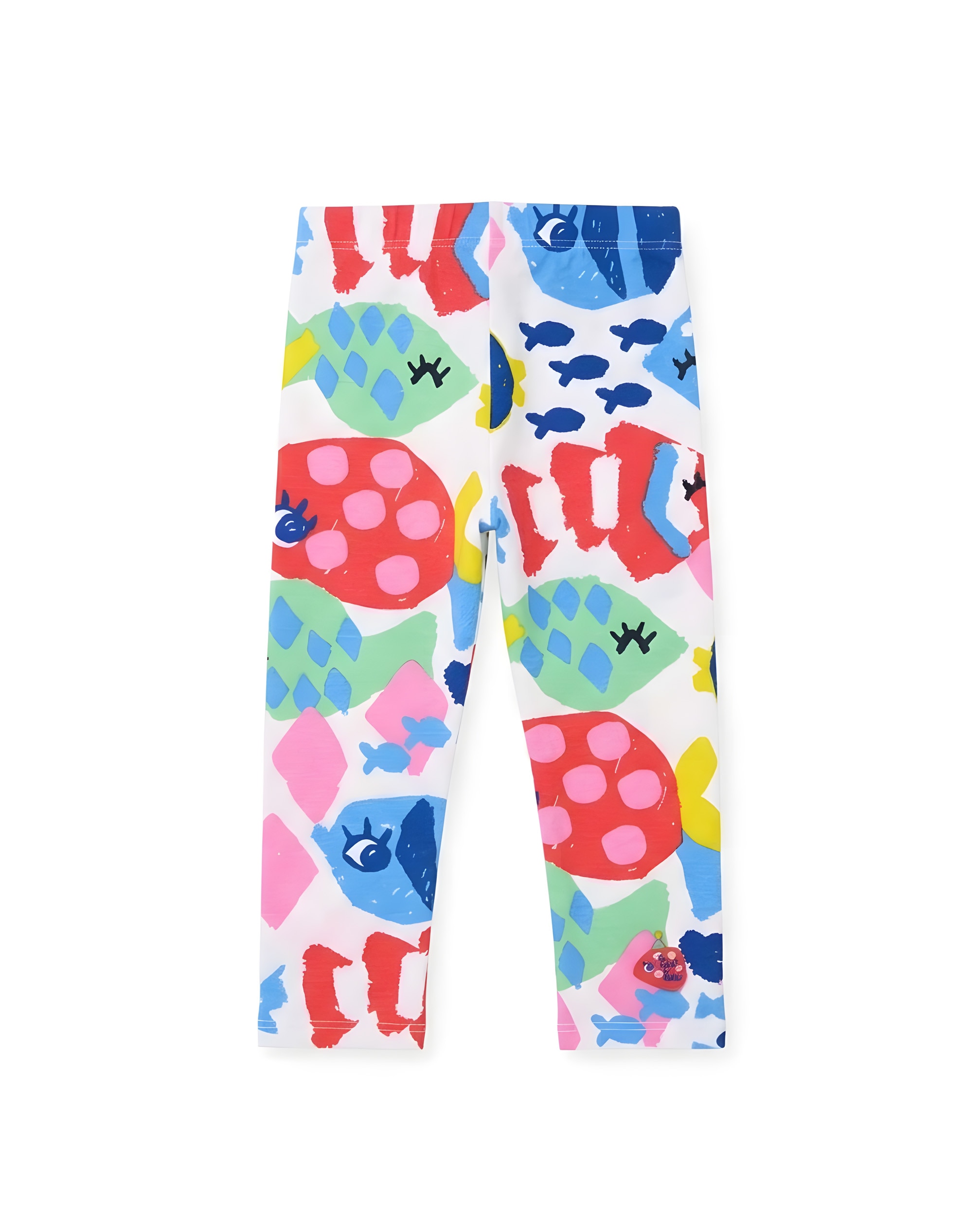 Imagen 0 de Leggings de niña de punto con estampado de peces Multicolor