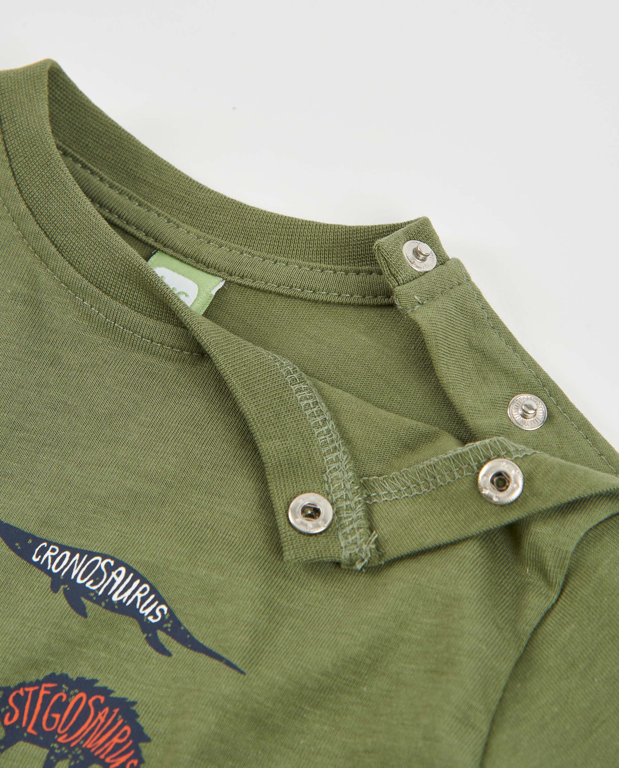 Camiseta de niño de punto con estampado de dinosaurios - Tuc tuc - Verde Oliva Verde Oliva-2
