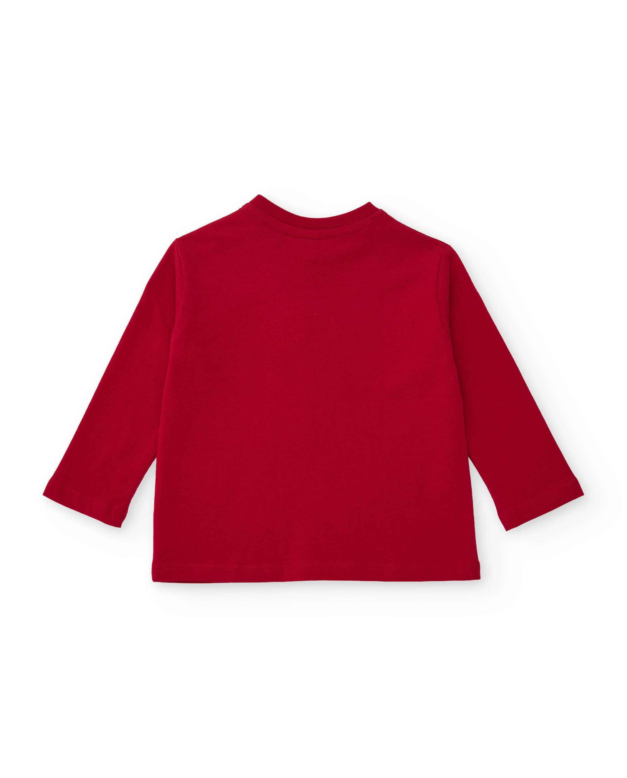 Camiseta de niño de punto suave con estampado divertido - Tuc tuc - Rojo Rojo-3