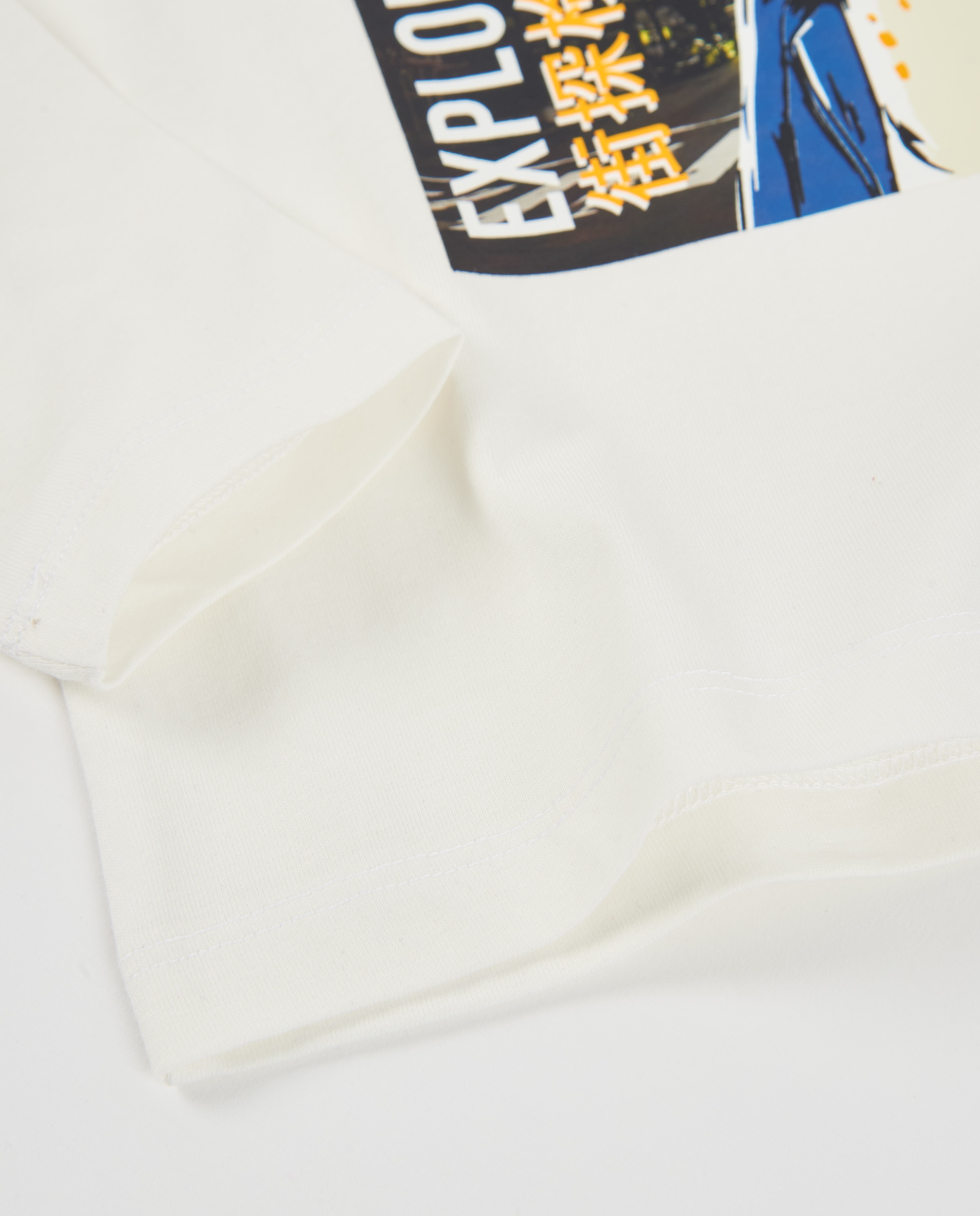 Camiseta de niño de punto con estampado de dinosaurio con gafas - Tuc tuc - Blanco Blanco-4
