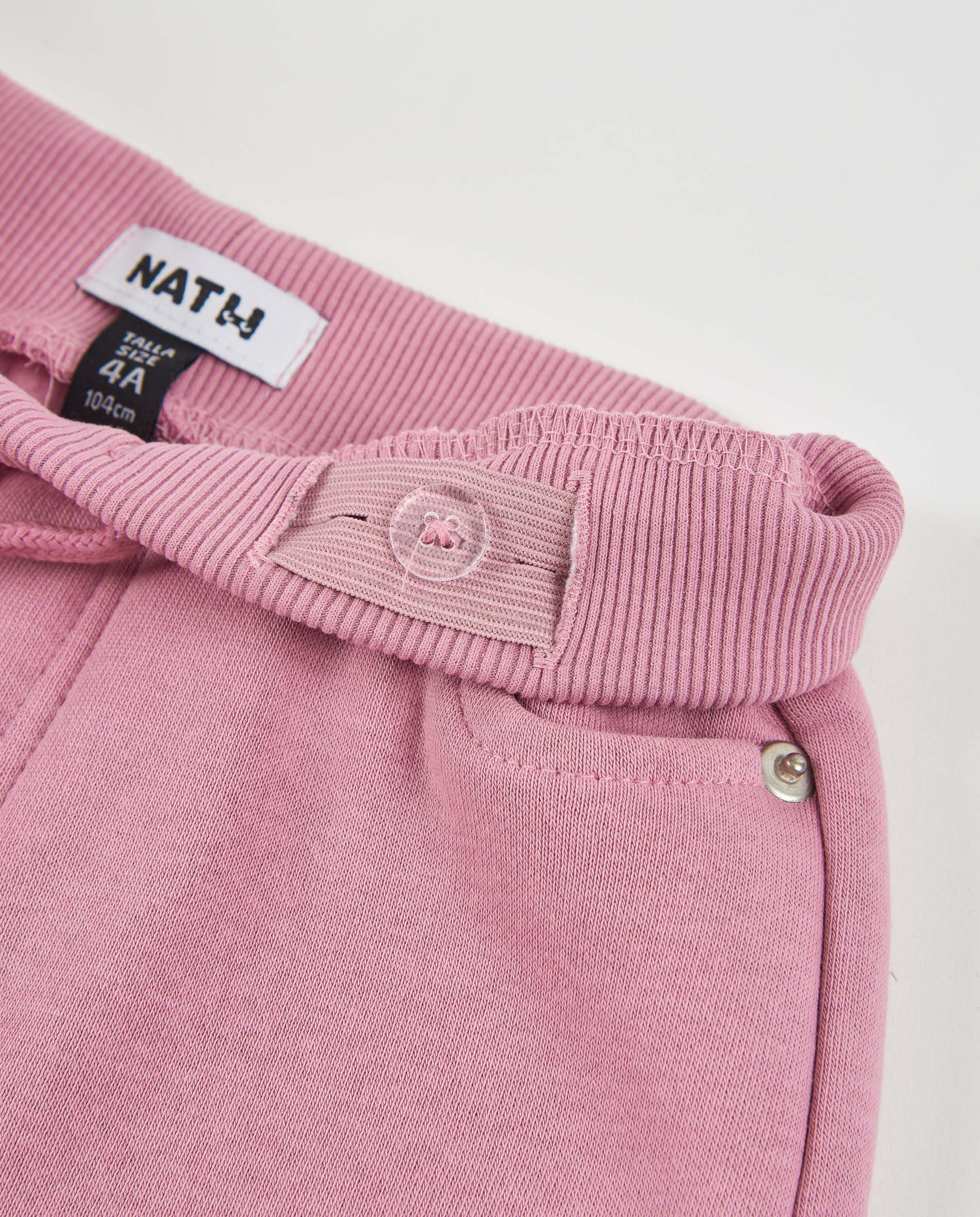 Imagen 2 de Pantalón de niña de punto con corte ancho y cintura elástica - Tuc tuc - Rosa Rosa