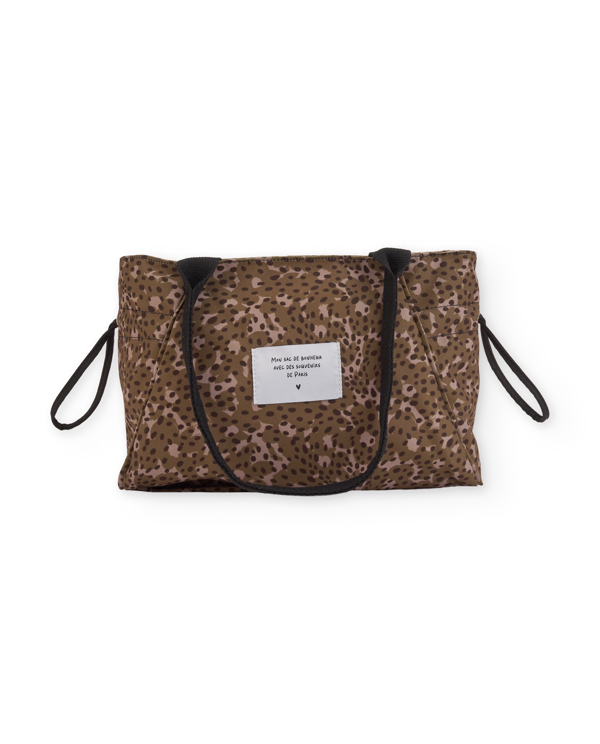 Bolso tote de niña de diseño plano con estampado animal prin - Tuc tuc - Marrón Marrón-1