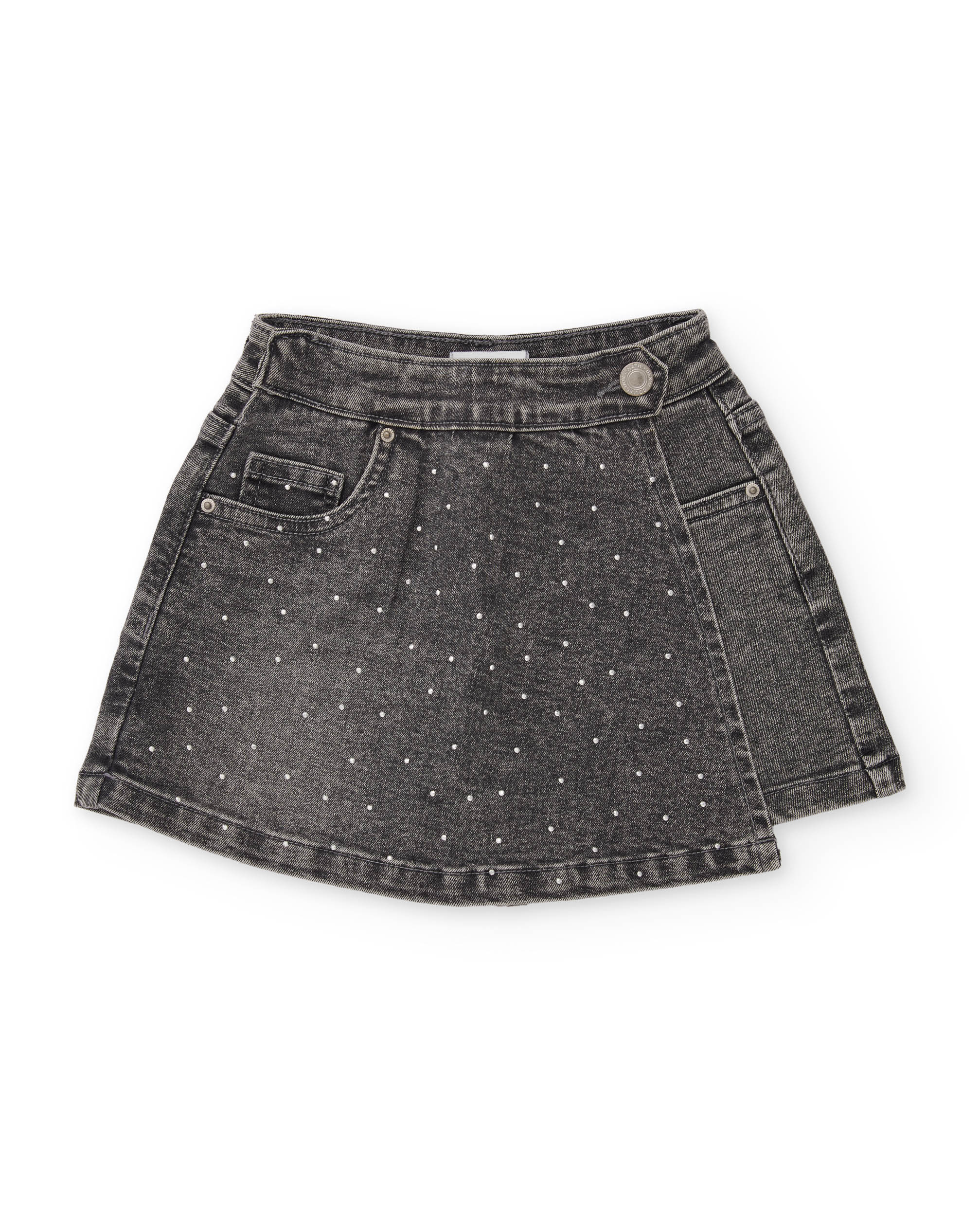 Imagen 3 de Falda pantalón de niña en denim efecto lavado - Tuc tuc - Gris Gris
