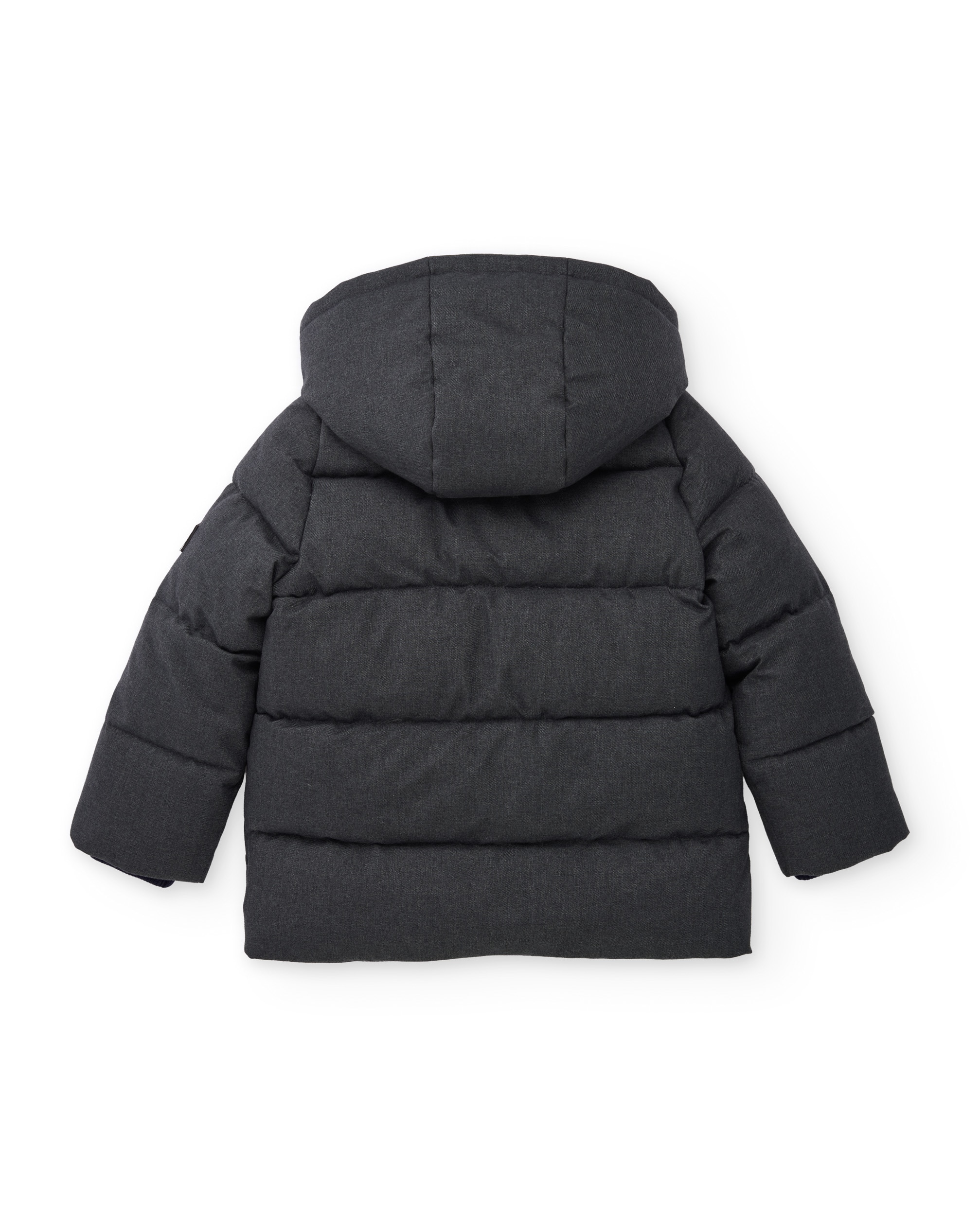 Abrigo de niño acolchado con capucha desmontable y forro cálido - Tuc tuc - Gris Gris-2