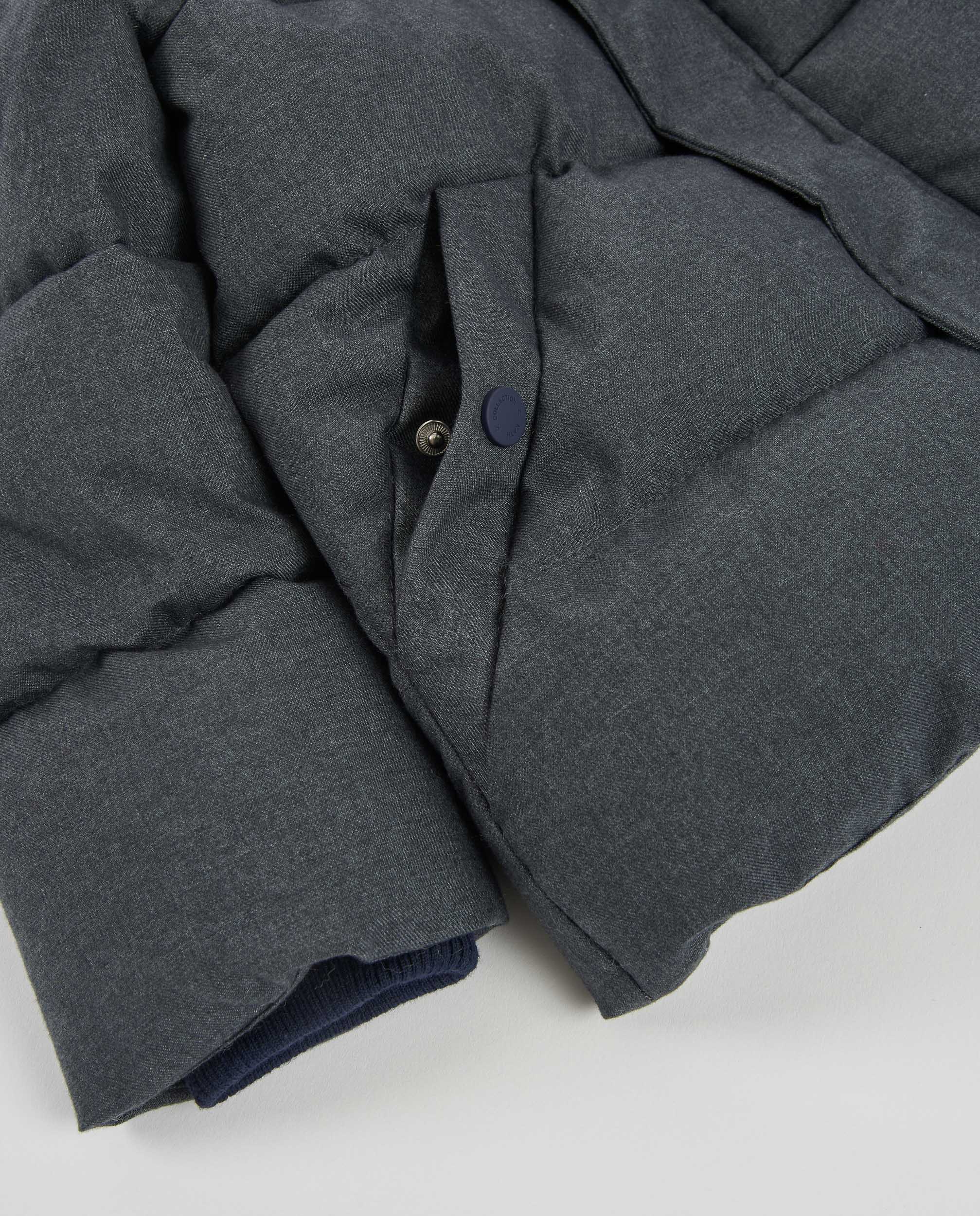 Abrigo de niño acolchado con capucha desmontable y forro cálido - Tuc tuc - Gris Gris-5