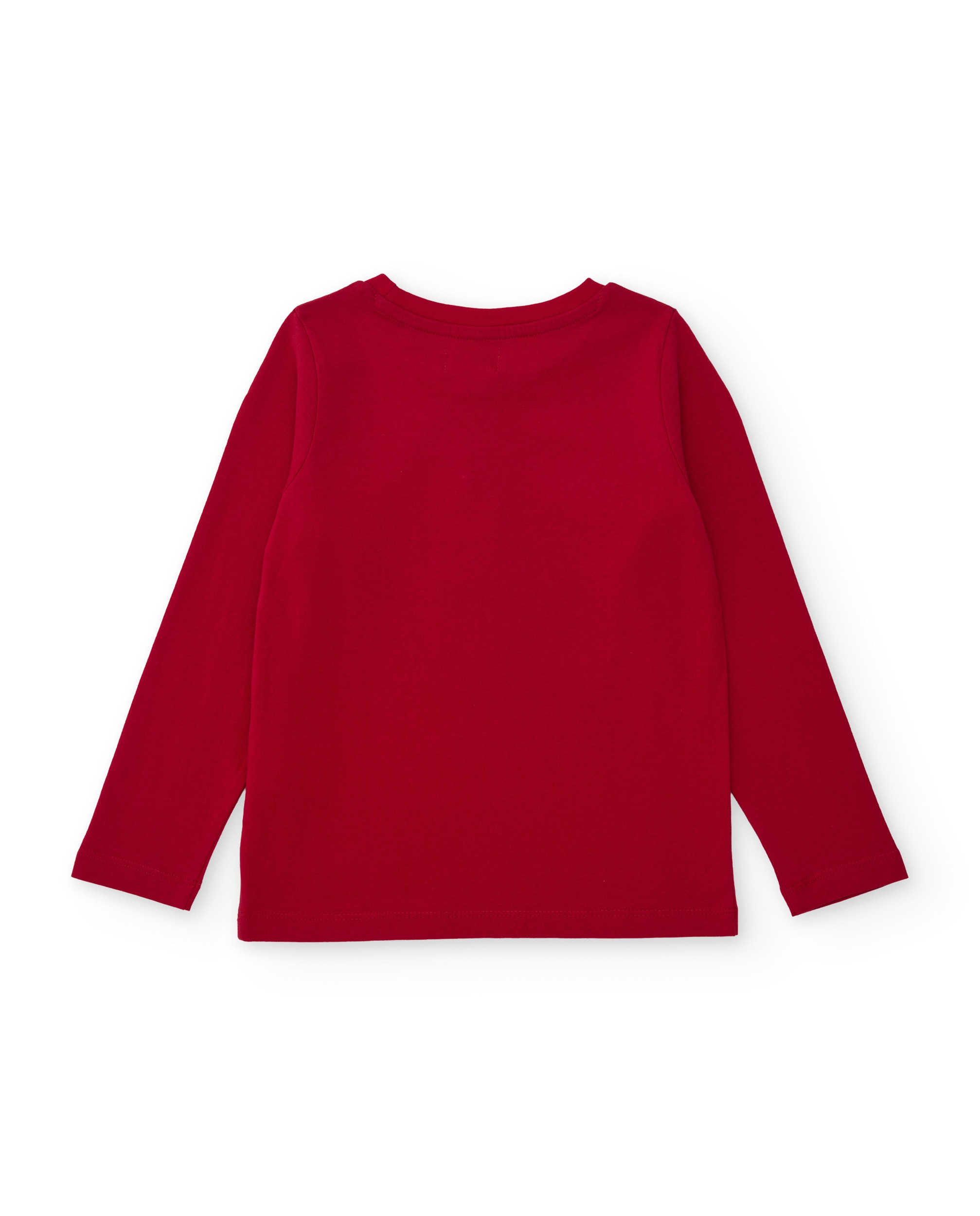Camiseta de niño de punto con diseño de rueda - Tuc tuc - Rojo Rojo-2