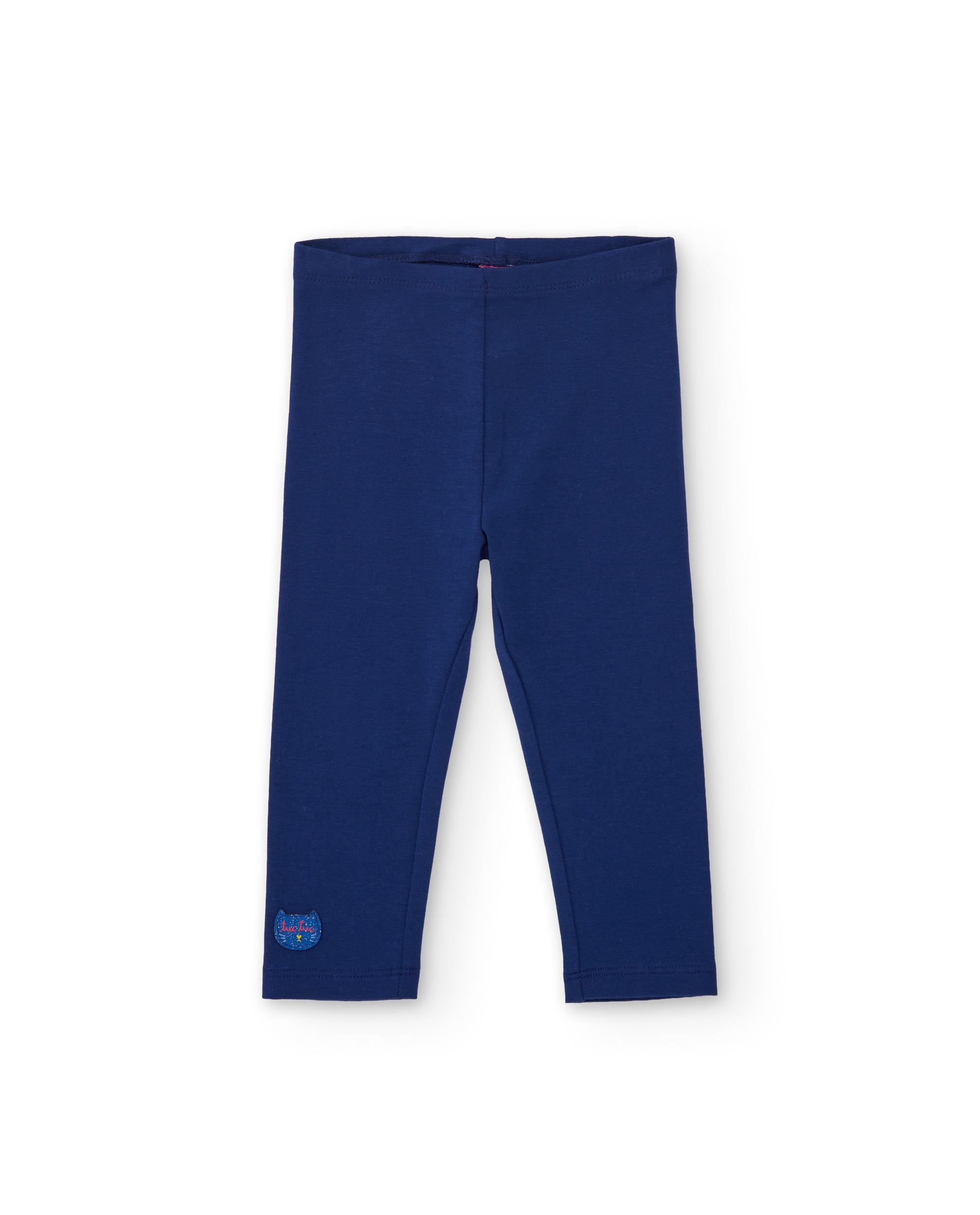 Legging de niña de punto con cintura elástica y tejido suave - Tuc tuc - Azul marino Azul marino-1