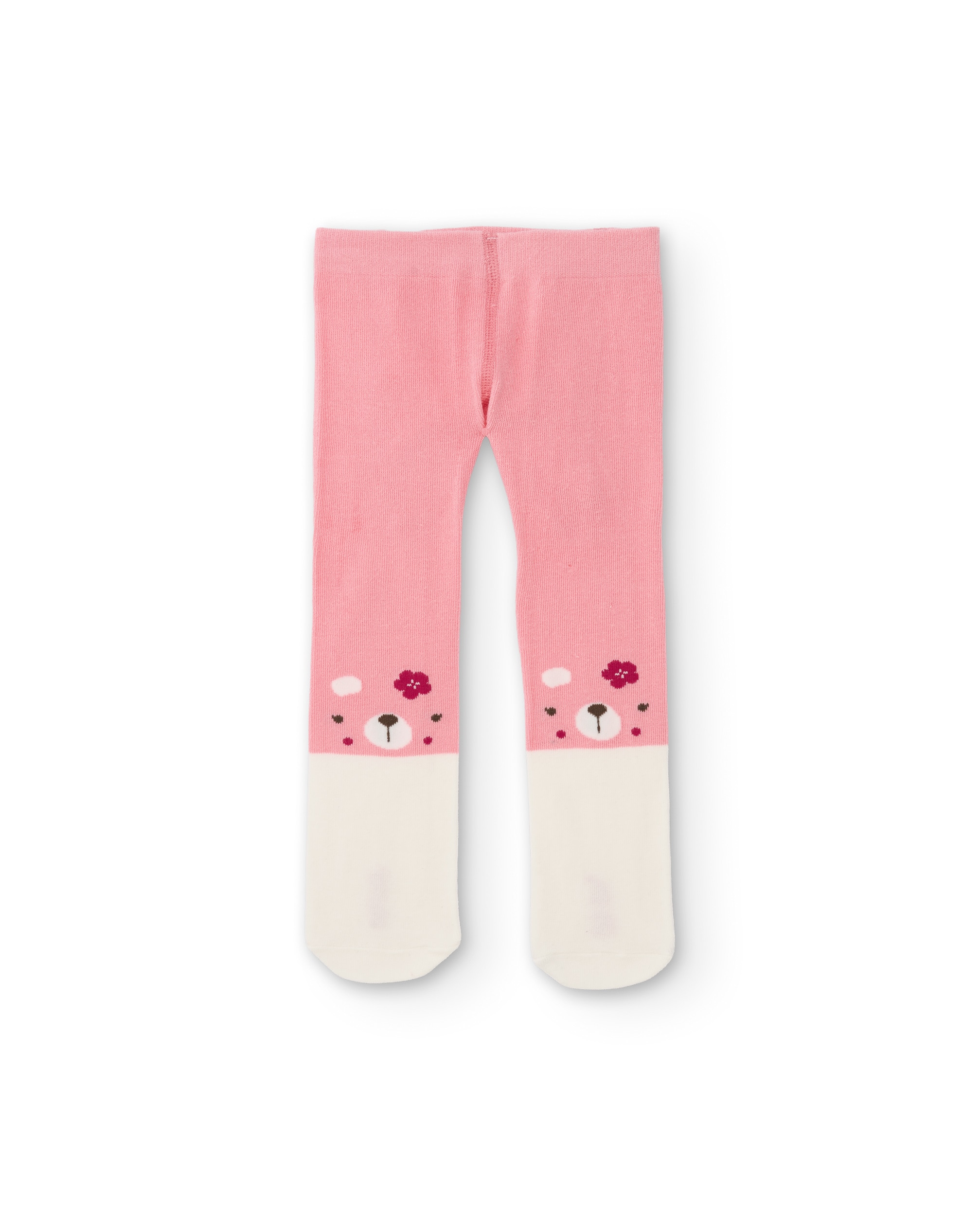 Leotardos de punto de bebé con caritas de animales - Tuc tuc - Rosa Rosa-1