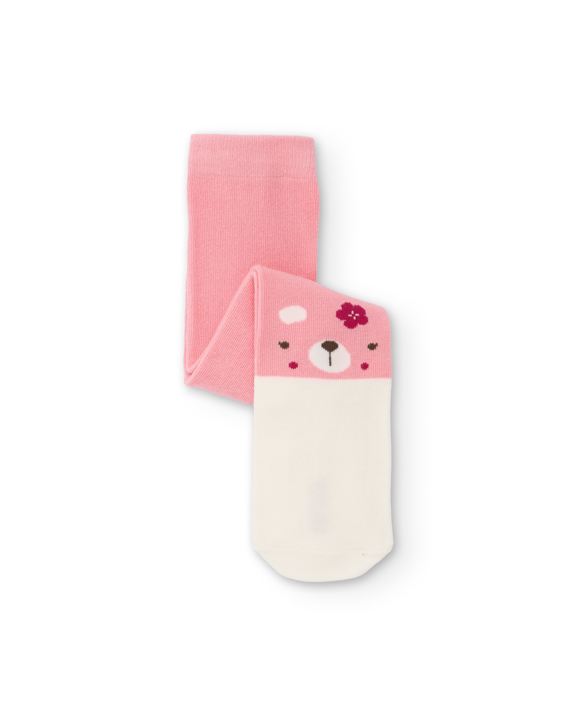Leotardos de punto de bebé con caritas de animales - Tuc tuc - Rosa Rosa-3