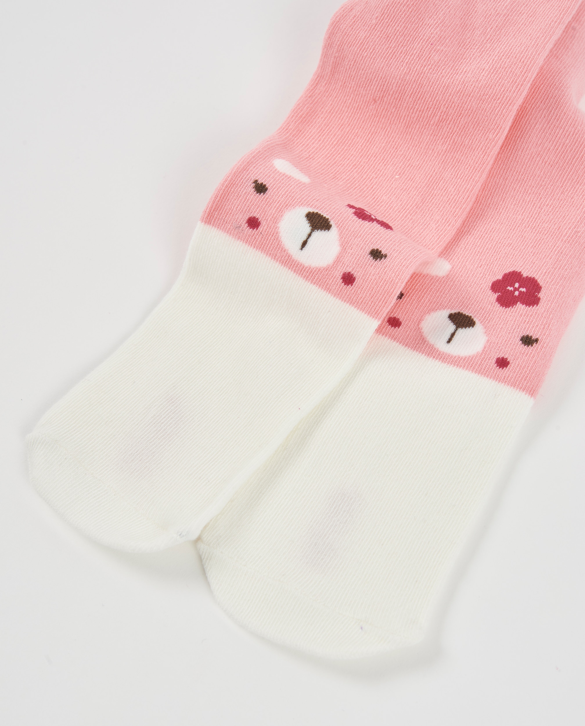 Leotardos de punto de bebé con caritas de animales - Tuc tuc - Rosa Rosa-4