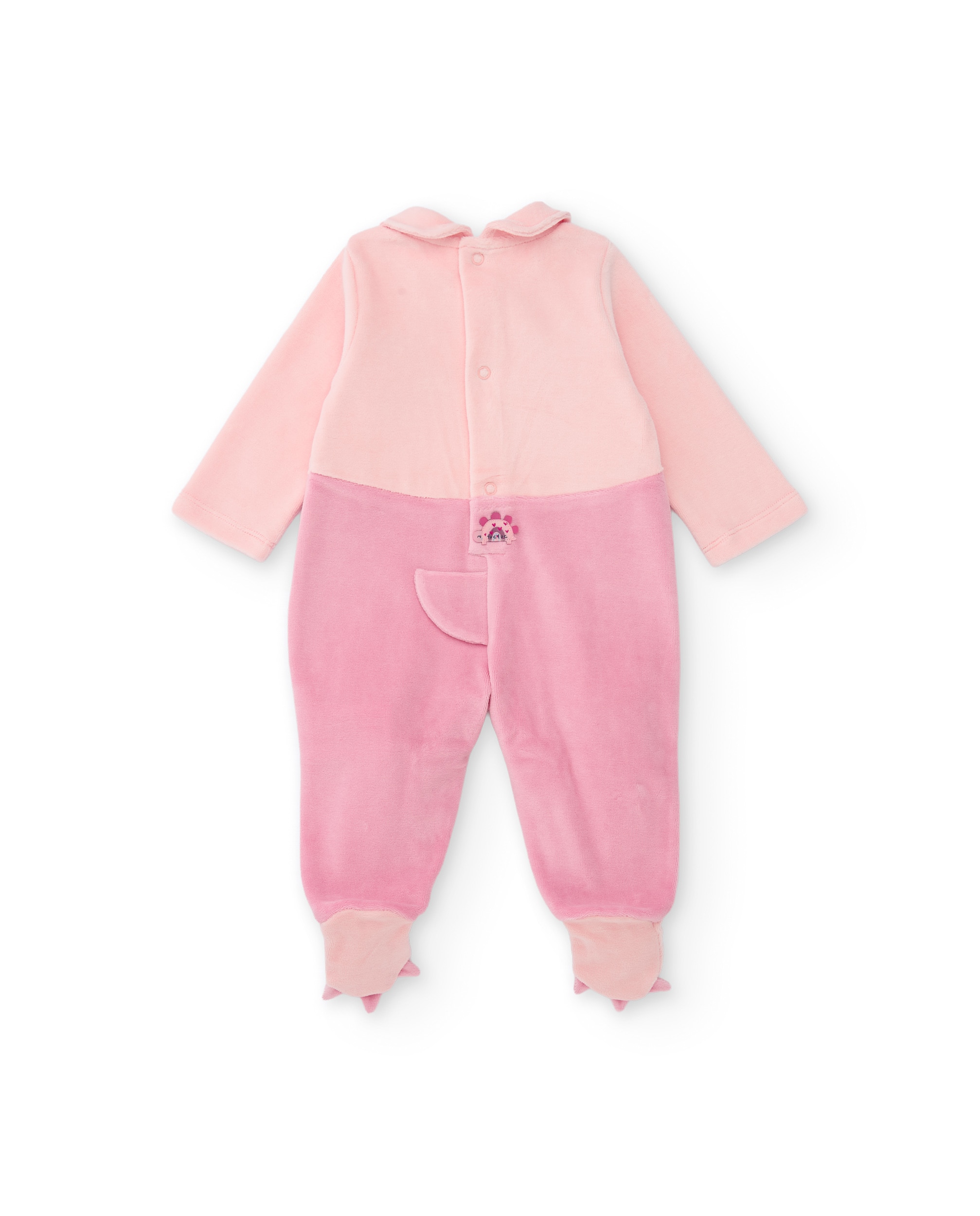 Pelele de felpa de bebé con diseño de dinosaurio - Tuc tuc - Rosa Rosa-3