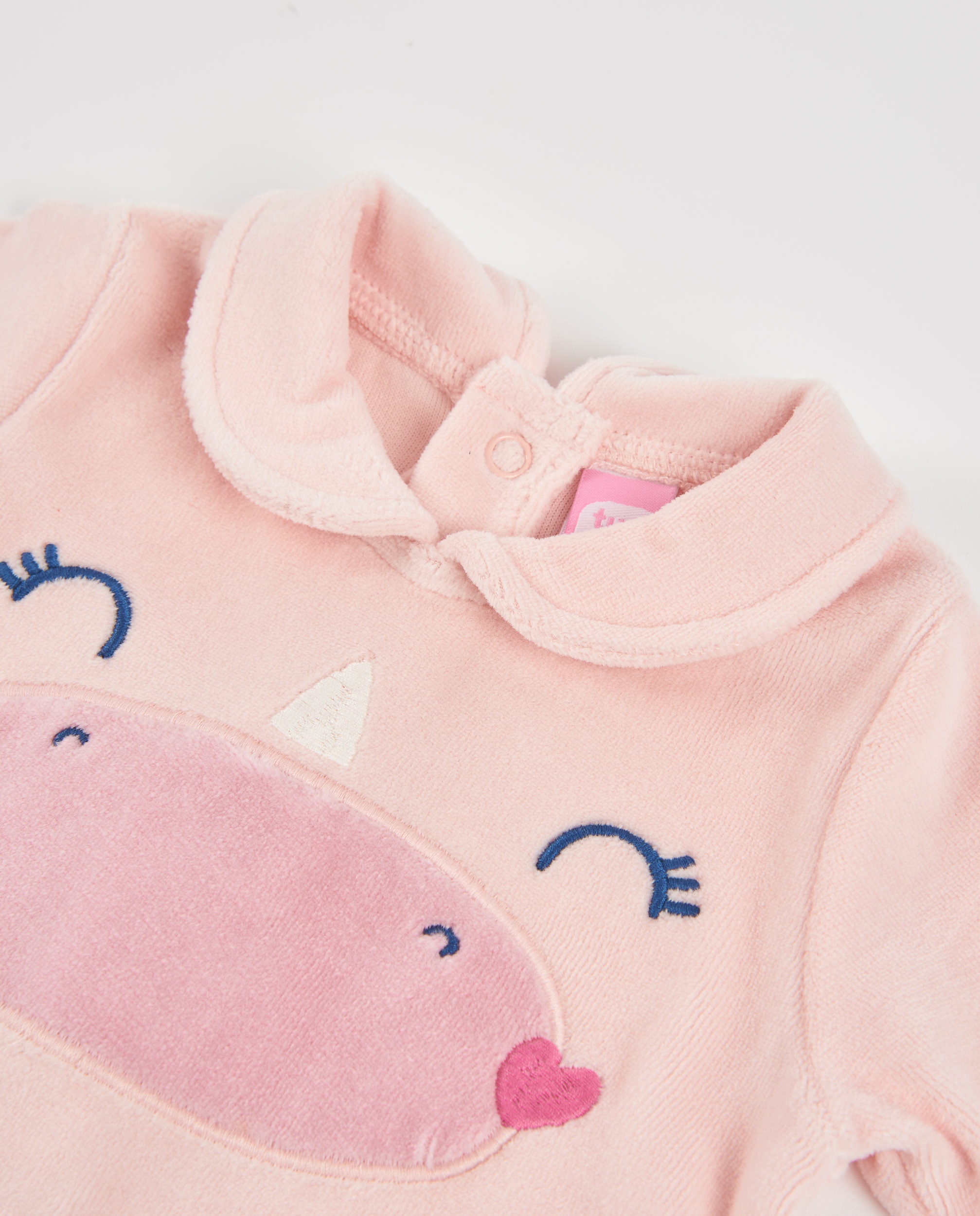 Pelele de felpa de bebé con diseño de dinosaurio - Tuc tuc - Rosa Rosa-2