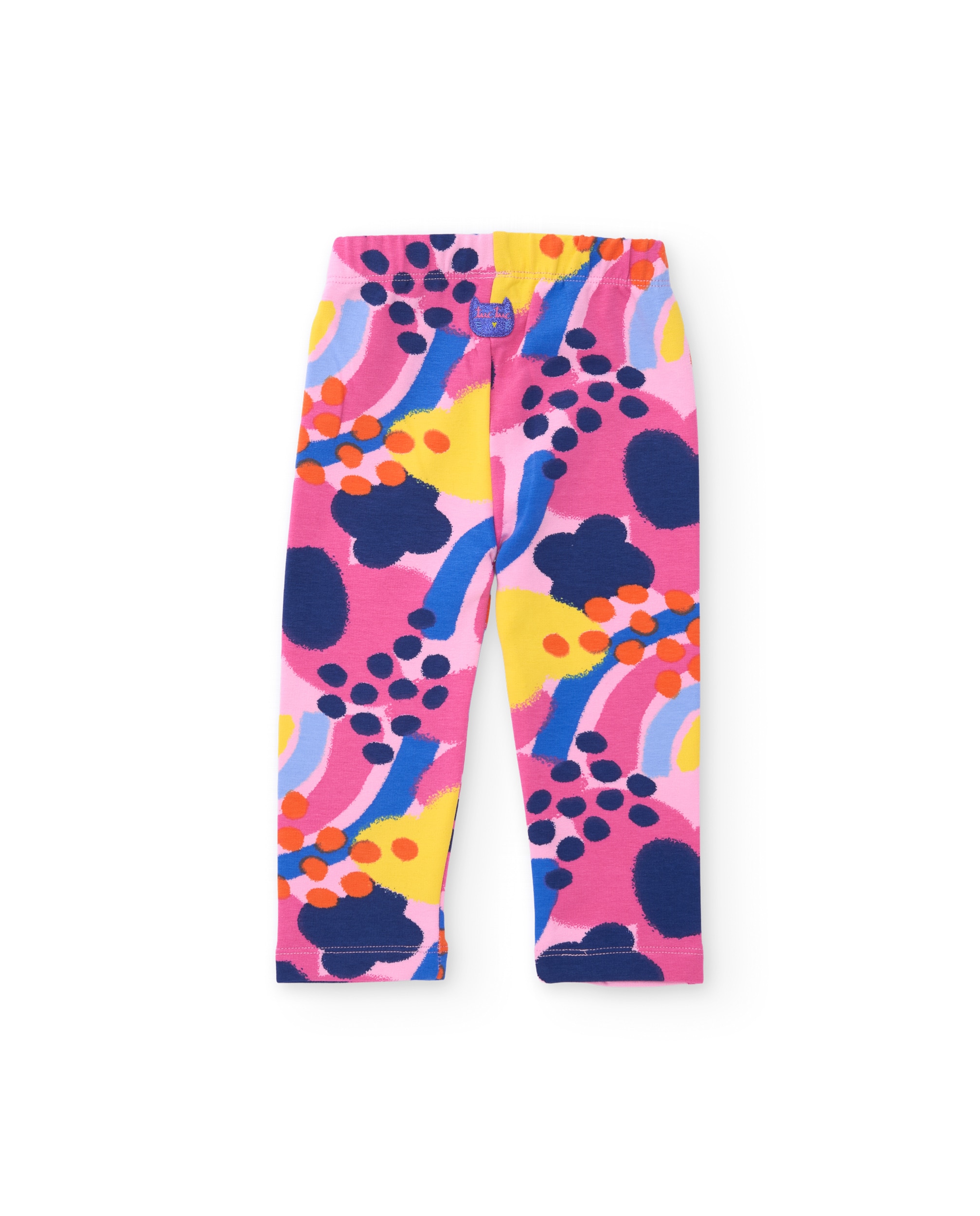 Legging de niña de felpa con estampado floral y ajuste cómodo - Tuc tuc - Rosa Rosa-3